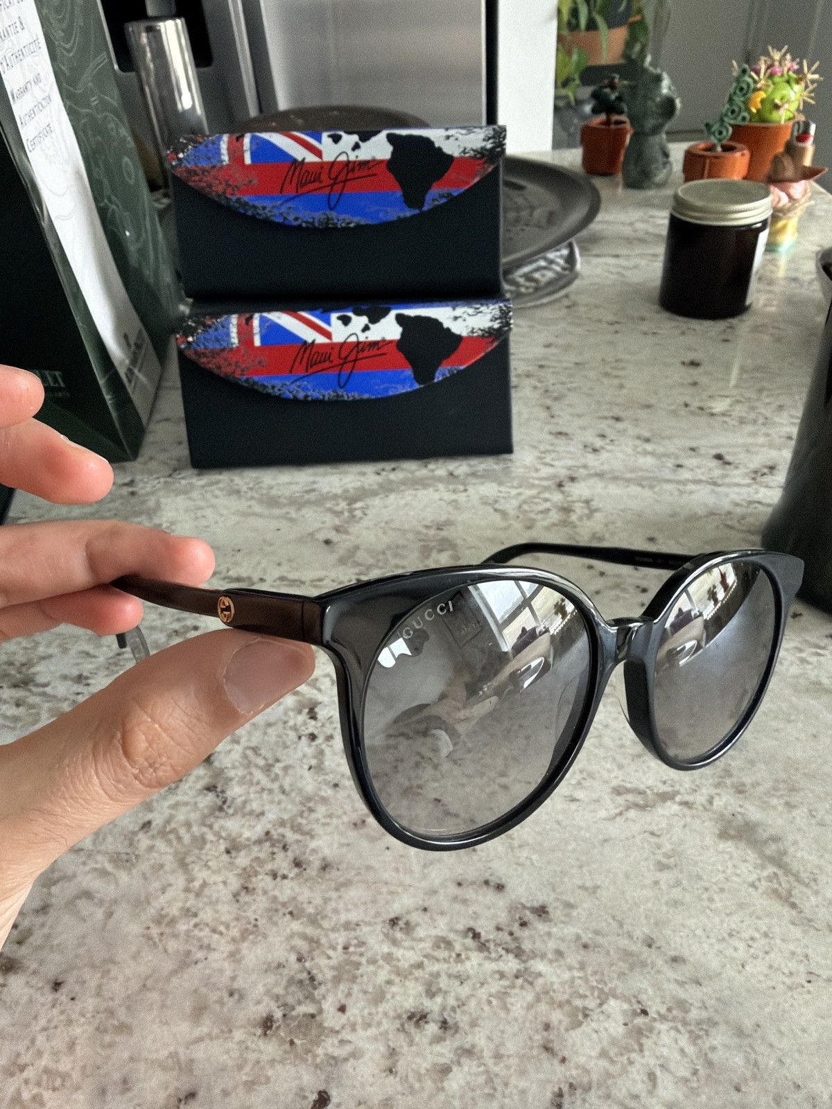 Gucci Gucci GG0488S-001 Sunglasses — Glossy Black Size ONE SIZE - 5 Thumbnail