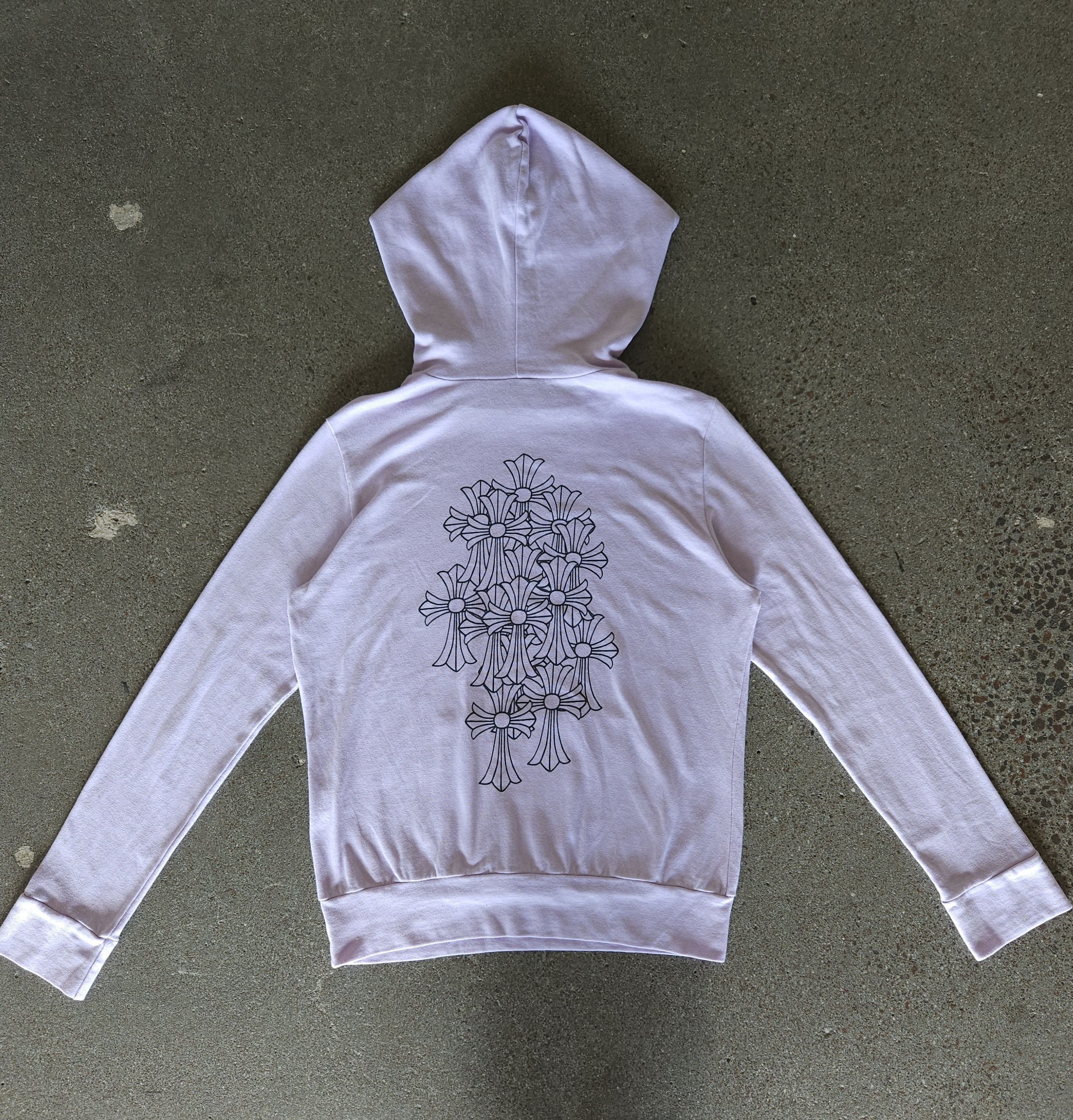 Chrome Hearts Pink Flooded Back Cross Hoodie | Grailed