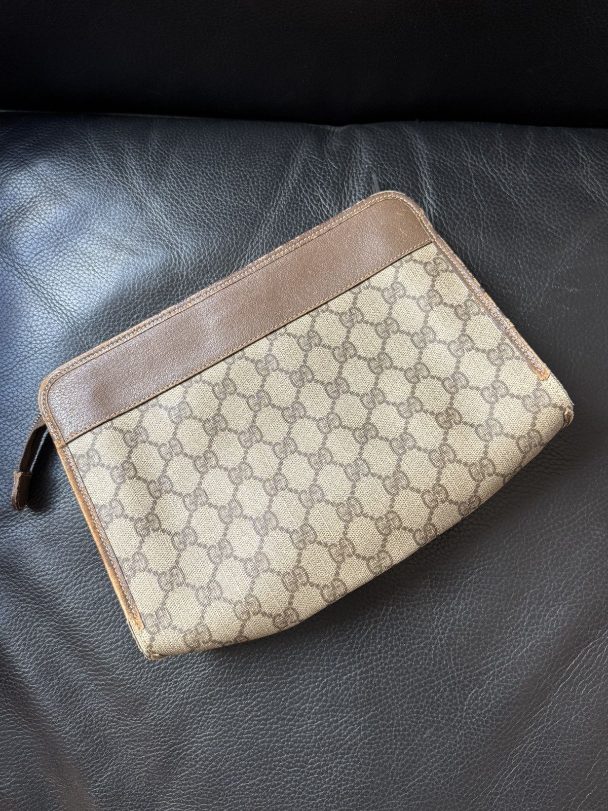 Gucci Vintage Gucci GG Monogram Clutch Bag/Pouch Size ONE SIZE - 6 Thumbnail