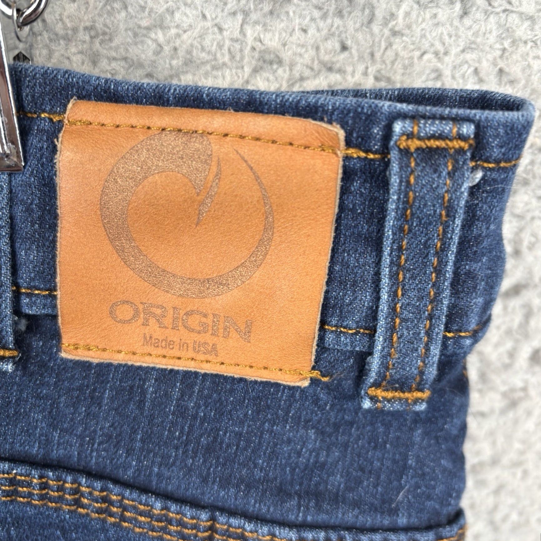 Vintage Origin USA Jeans Mens 38x30 Blue Bootcut Relaxed Fit Stretch Made USA Jeans Size US 38 / EU 54 - 7 Thumbnail