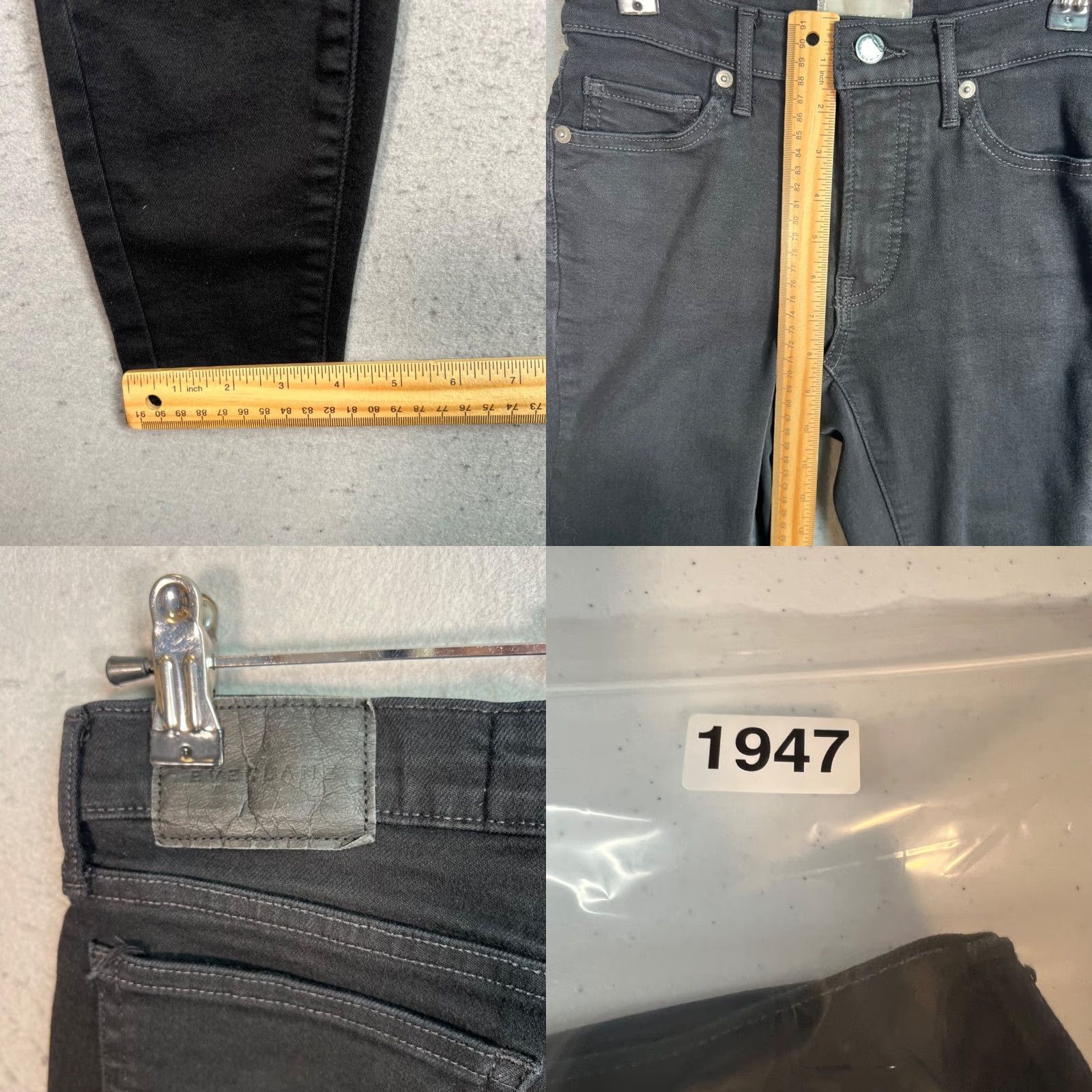 Everlane VINTAGE Everlane Jeans Women's 25 Black Mid-Rise Skinny Cotton Blend Denim Adult Womens Black Skinny Jeans 27 in 27 in 8.5-10.5 in Size 42" / US 20 - 8 Thumbnail