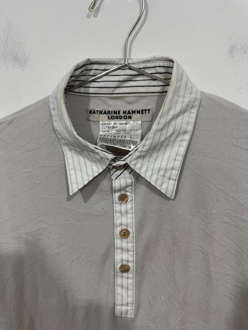 Katharine Hamnett London Katharine Hamnett London Long Sleeve Polo Tee Size US M / EU 48-50 / 2 - 2 Thumbnail