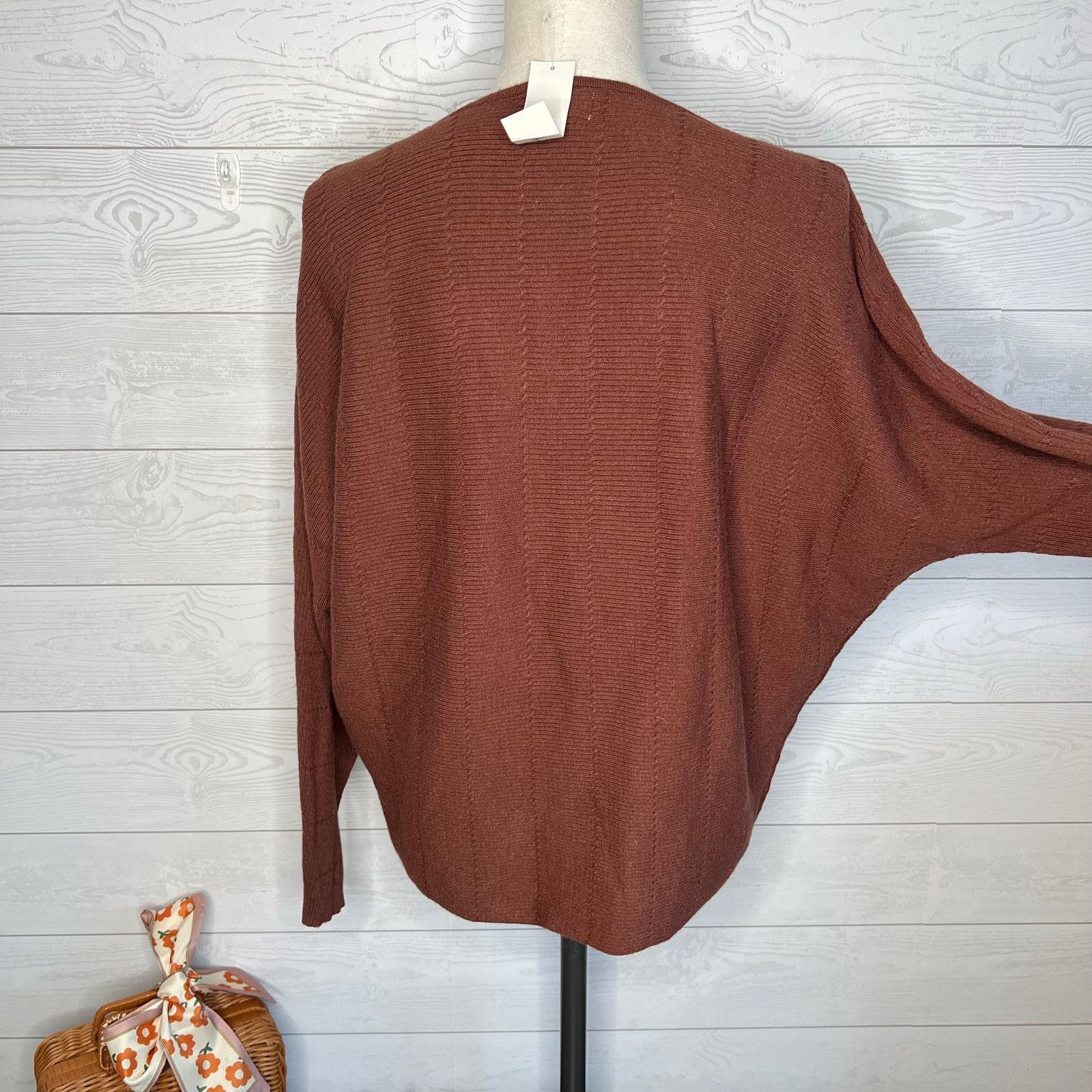 Other Blue Rain/Francesca's chestnut knit dolman sweater Size XL Size XL / US 12-14 / IT 48-50 - 3 Thumbnail