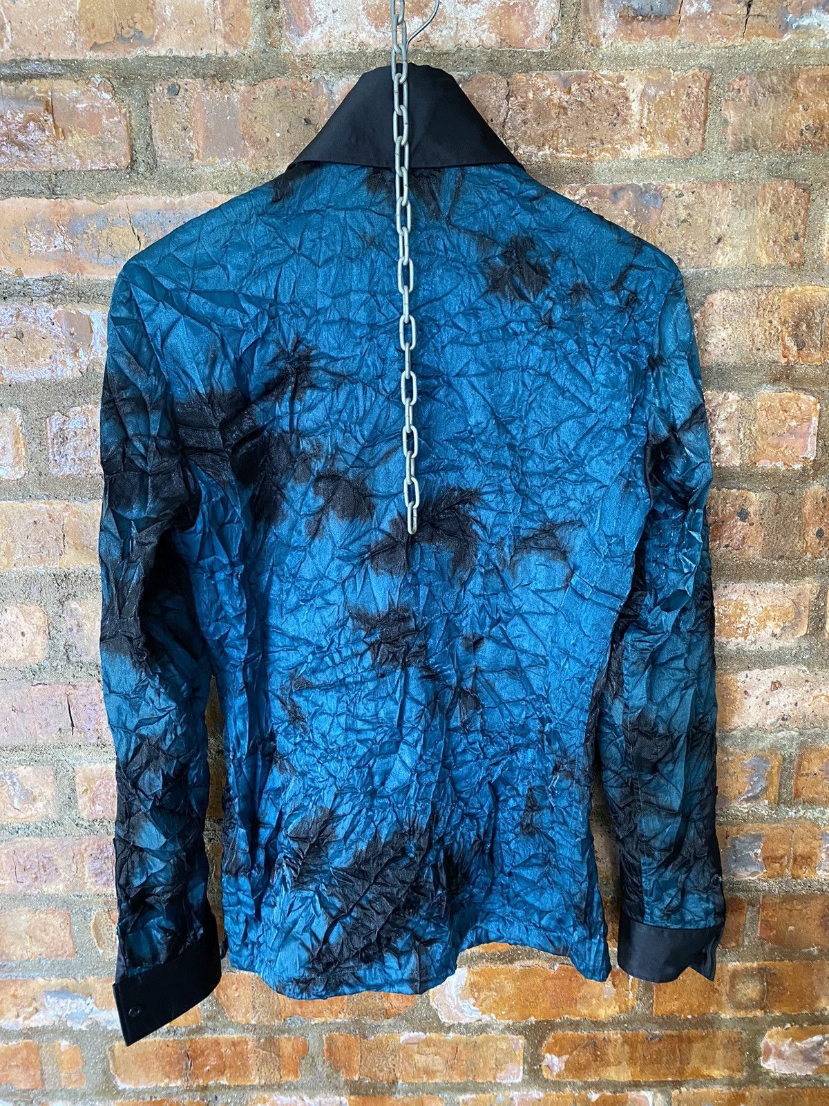 14th Addiction × 5351 POUR LES HOMMES × Japanese Brand 1990s Marble wrinkle vampire shirt Size US M / EU 48-50 / 2 - 11 Thumbnail