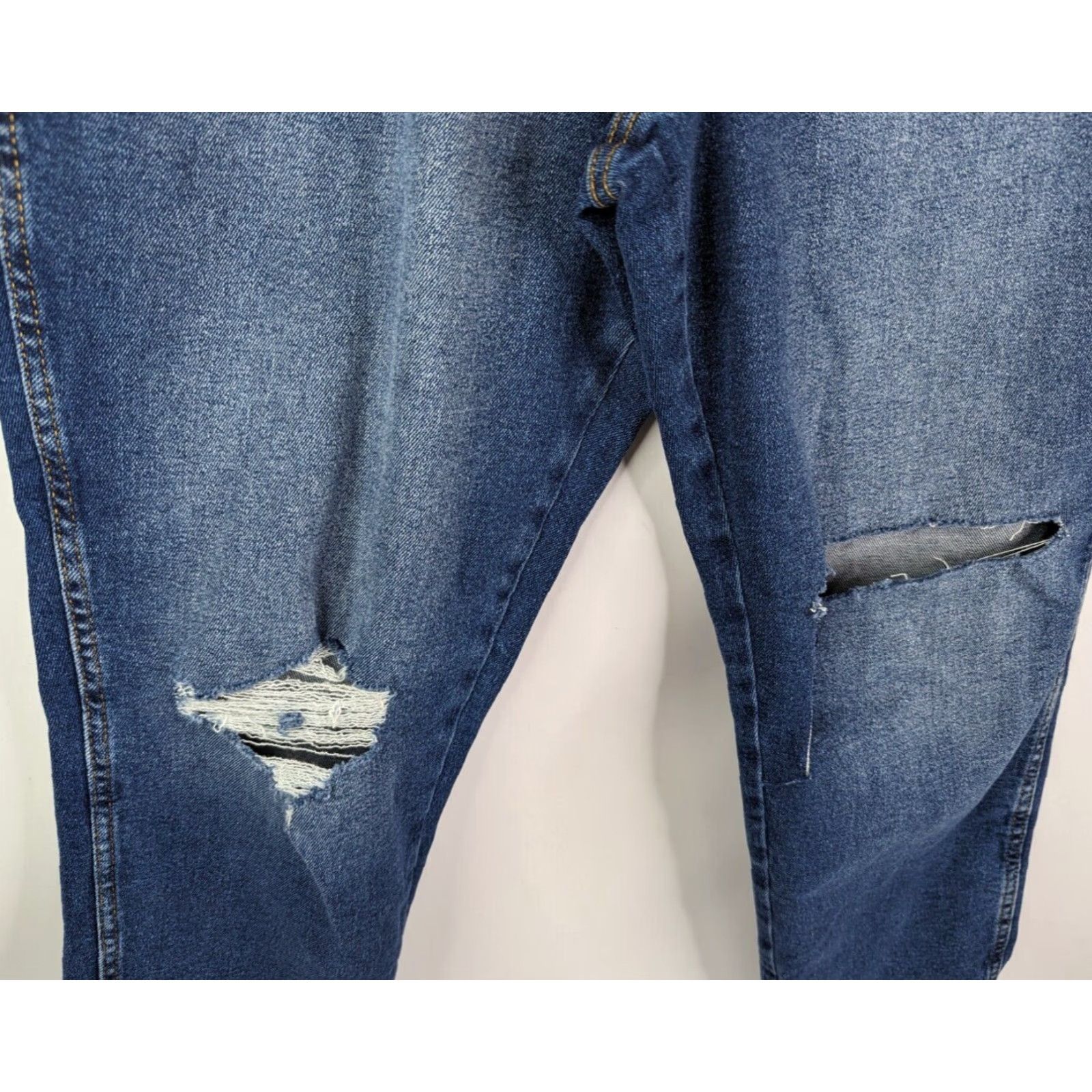 Vintage Arizona Jeans Mom Jeans Size 15 Highest Rise Blue Distressed Dark Denim NWT Size 36" / US 14 / IT 50 - 3 Thumbnail