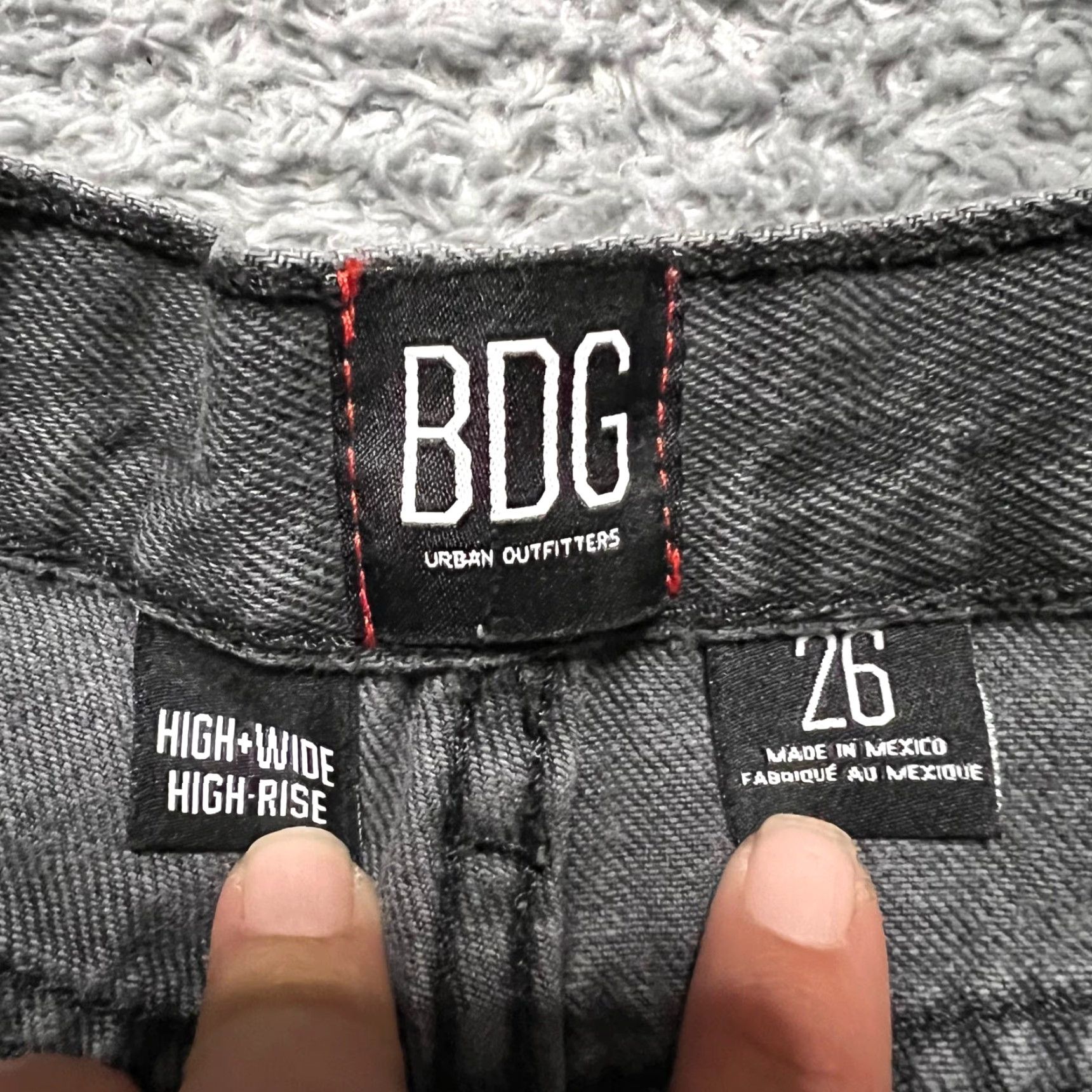Bdg BDG Urban Outfitters Jeans Womens 26 Faded Black High Rise Wide Leg Baggy Skate Womens 26 Black Wide-Leg Baggy Jeans Size 26" / US 2 / IT 38 - 5 Thumbnail