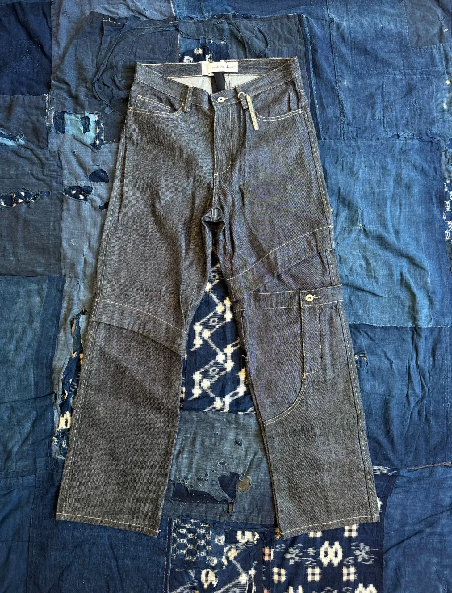 Feng Chen Wang Feng Chen Wang Patchwork Jeans FF12TRO503 Size US 26 / EU 42 - 1 Thumbnail