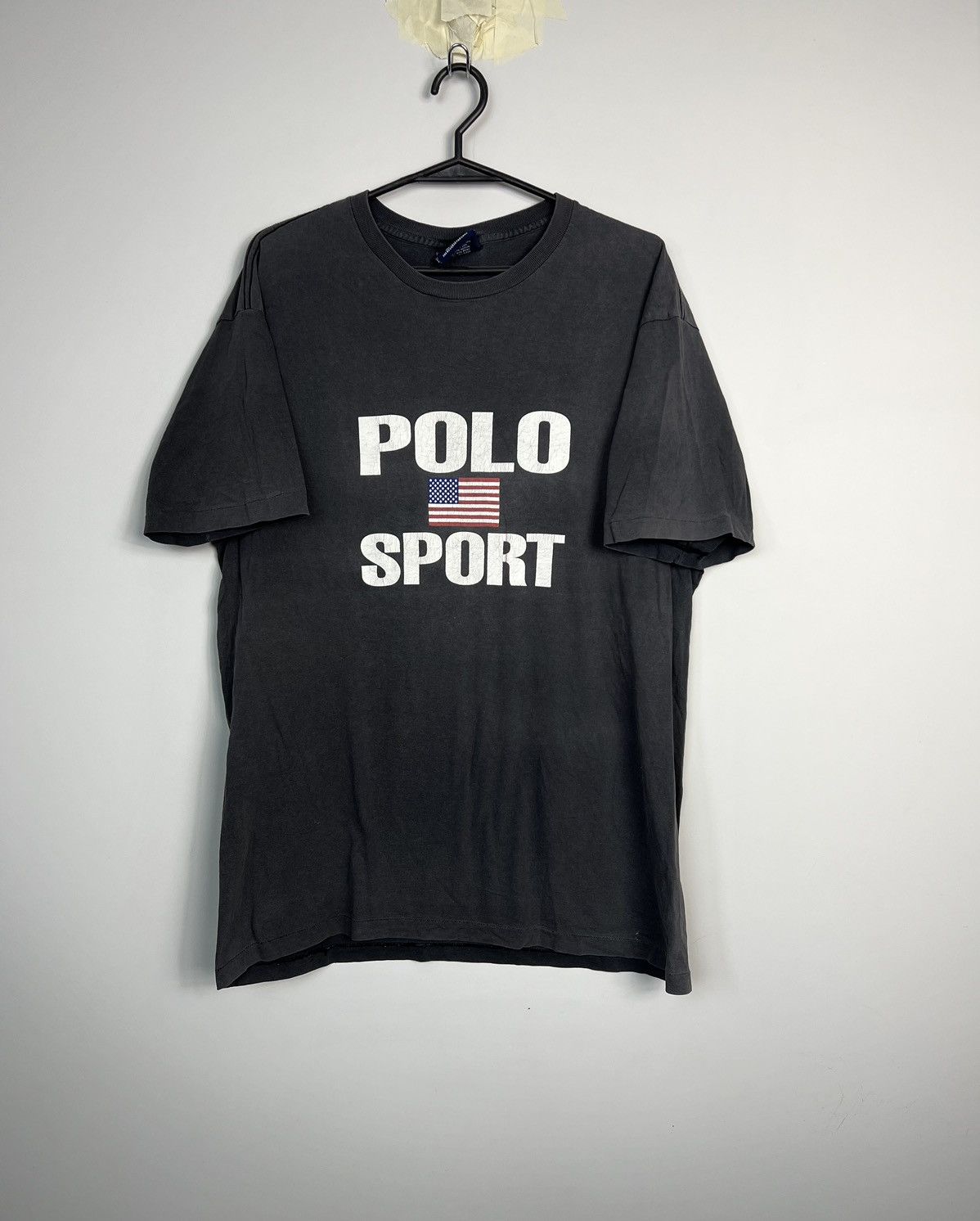 Polo Ralph Lauren × Ralph Lauren × Vintage Tshirt Polo Sport Ralph Lauren USA Flag Vintage 90’s Size US M / EU 48-50 / 2 - 1 Thumbnail