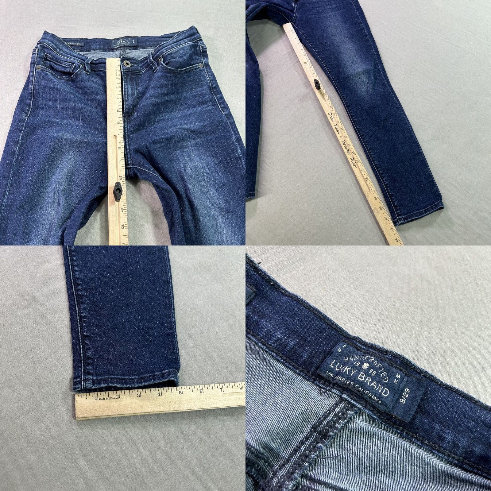 Lucky Brand Lucky Brand Brooke Jeans Womens 8/29 Blue Denim Straight Leg 29x28 Hip Pocket 5-Pocket Size 30" / US 8 / IT 44 - 8 Thumbnail