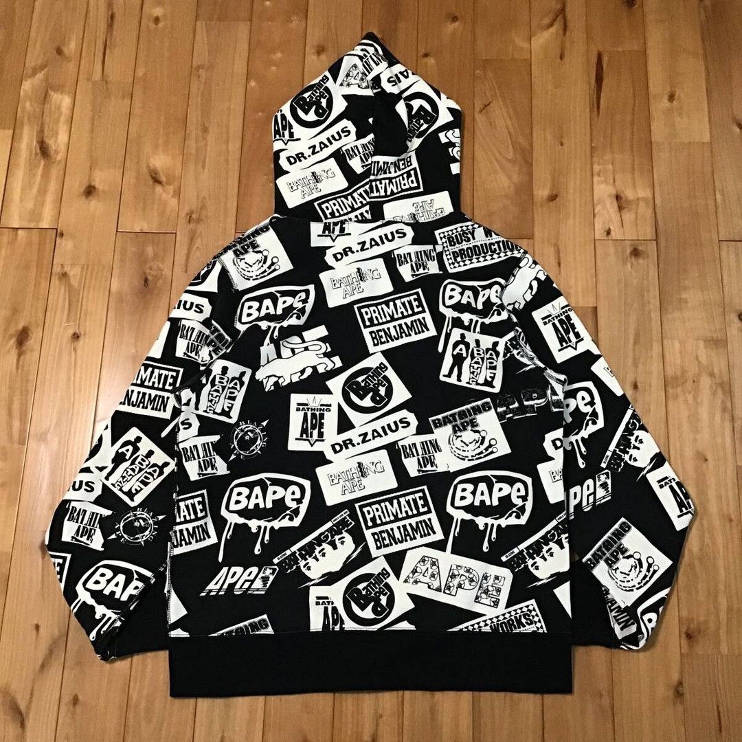 Bape BAPE Mix Logo Full Zip Hoodie a bathing ape NIGO Size US XL / EU 56 / 4 - 3 Thumbnail