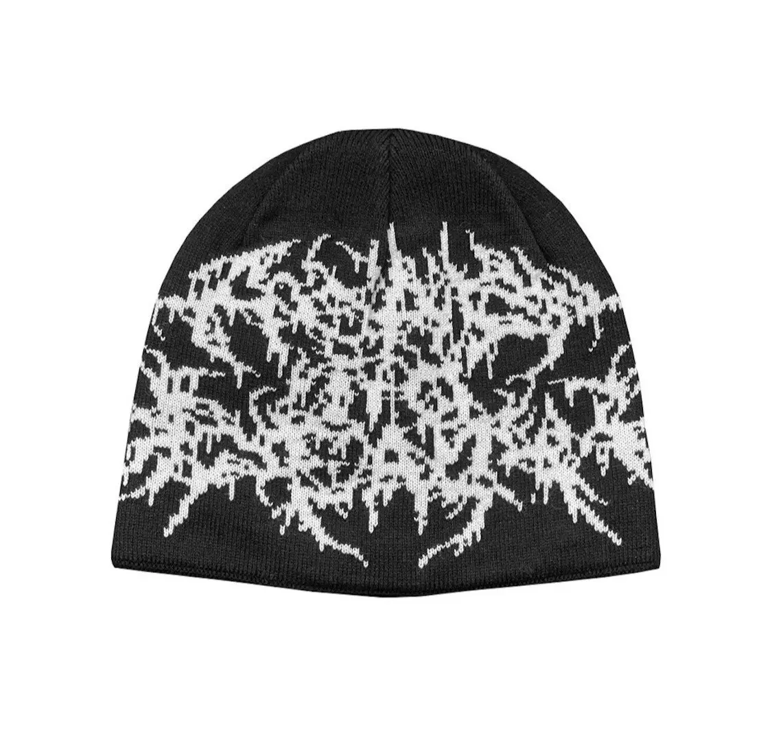 Japanese Brand Black and White y2k Beanie Size ONE SIZE - 1 Thumbnail
