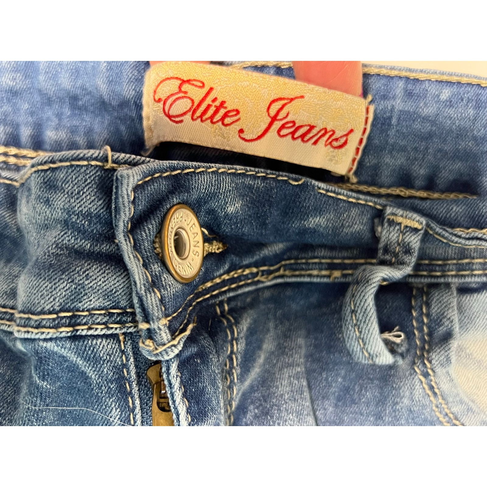 Other Elite Jeans Ripped Destroyed Blue Jeans High Rise Punk 13/14 Size 28" / US 6 / IT 42 - 3 Thumbnail