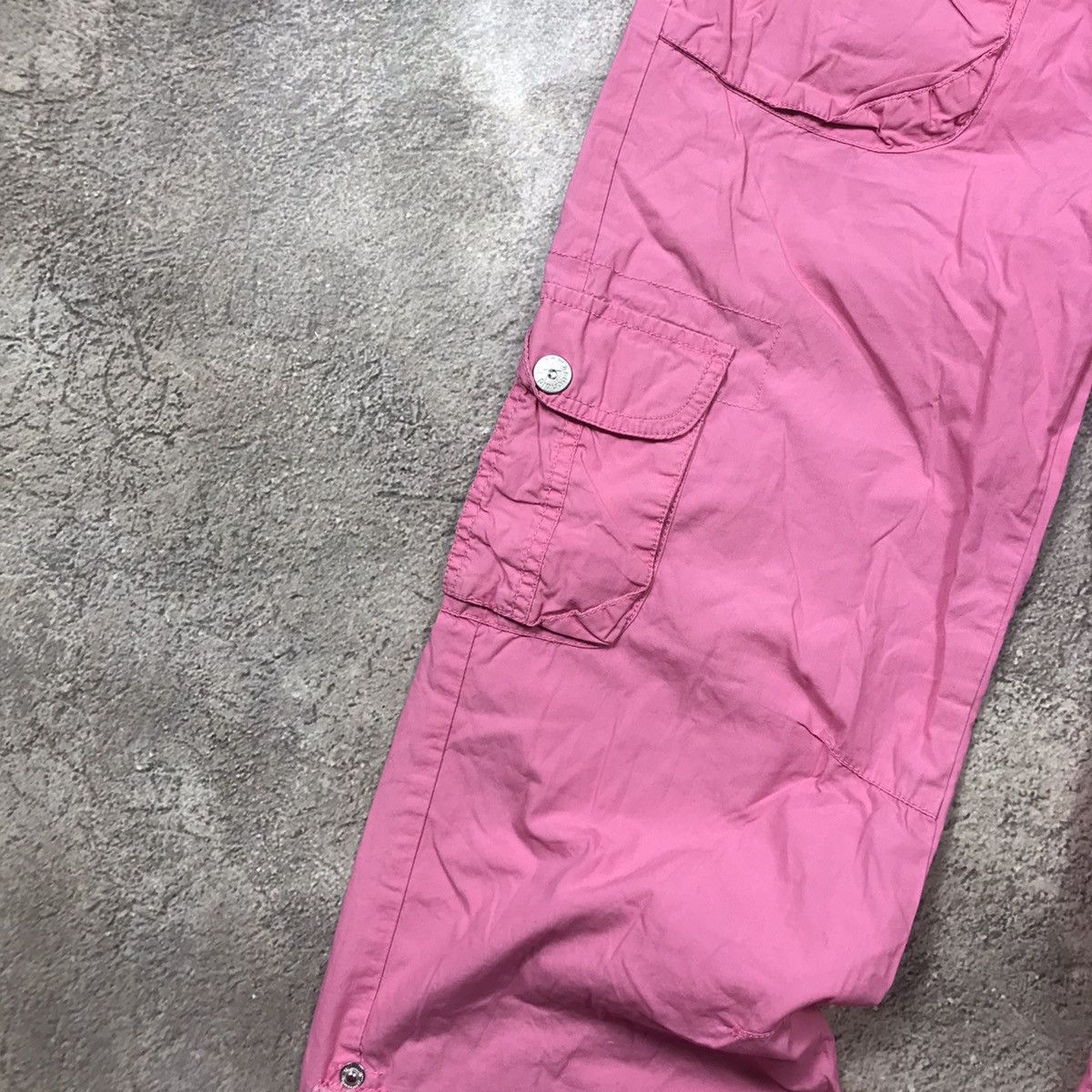 Vintage Y2K Baggy Cargo Pants Hot Pink Distressed Streetwear Logo 30 Size 30" / US 8 / IT 44 - 2 Thumbnail