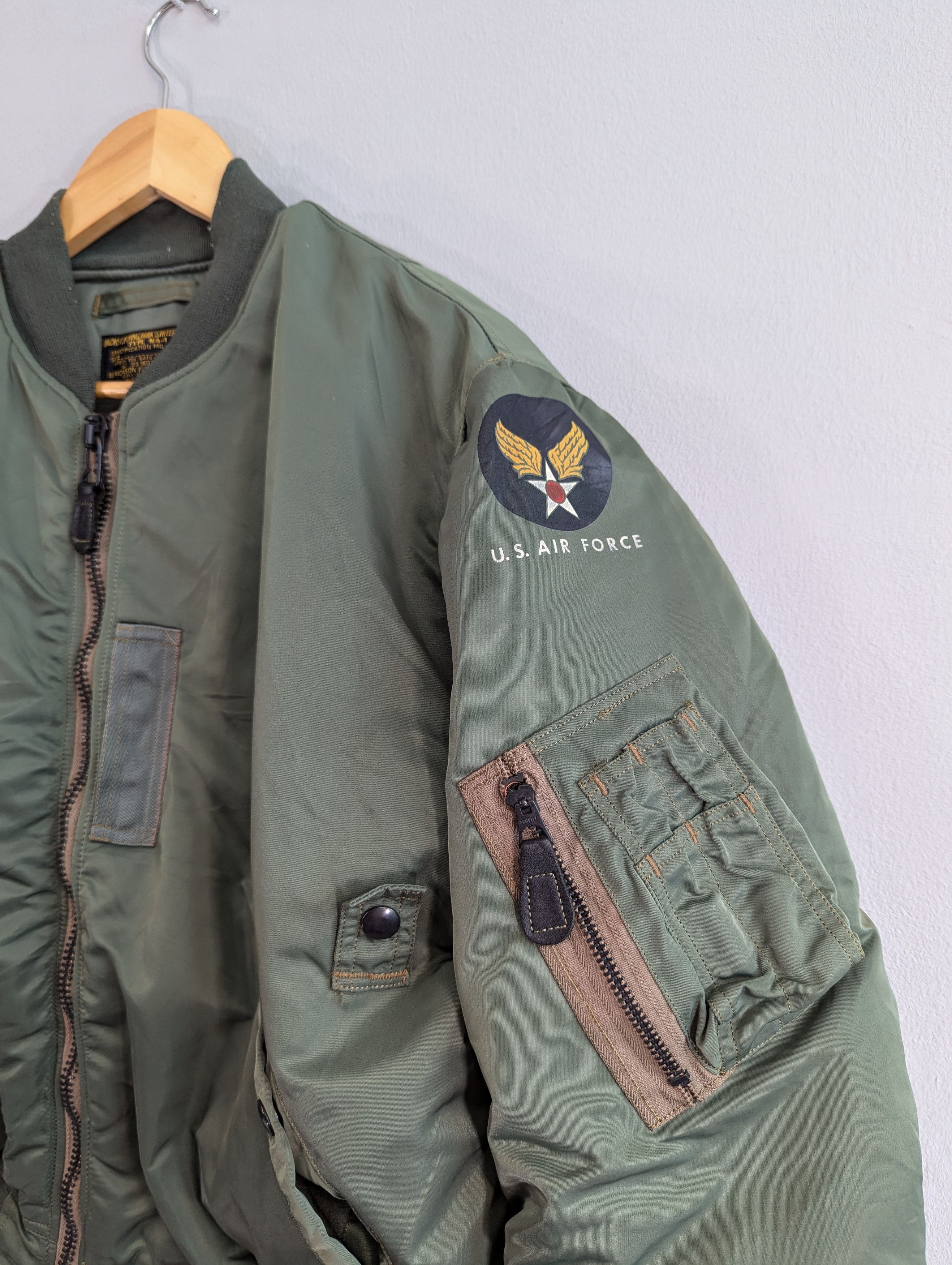 Buzz Rickson's Vintage MA-1 Bomber Flight Jacket Nylon Olive Green | Grailed