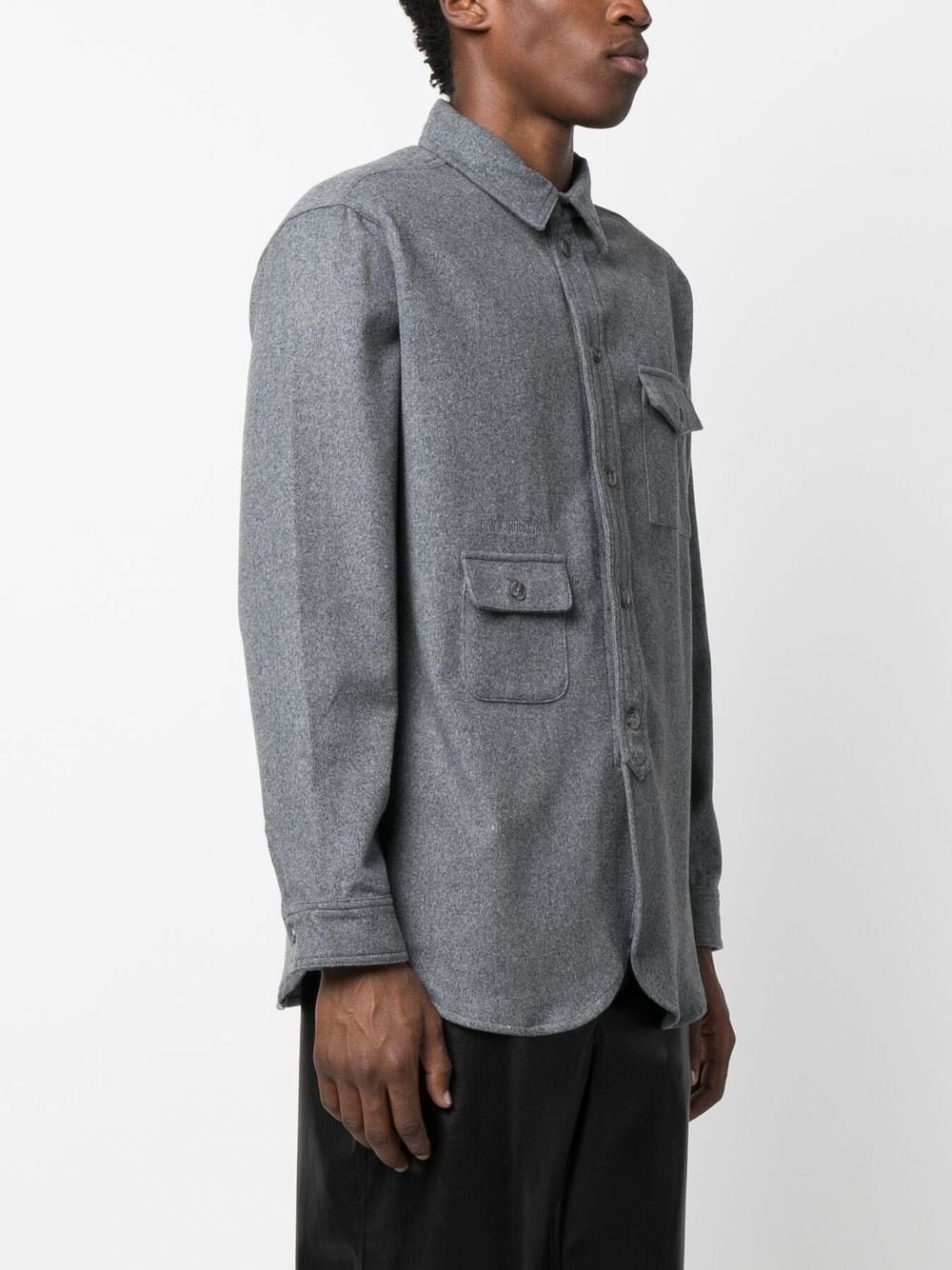Han Kjobenhavn !DS! FW22 Han Kjobenhavn Wool Boxed Grey Overshirt Size US M / EU 48-50 / 2 - 3 Thumbnail