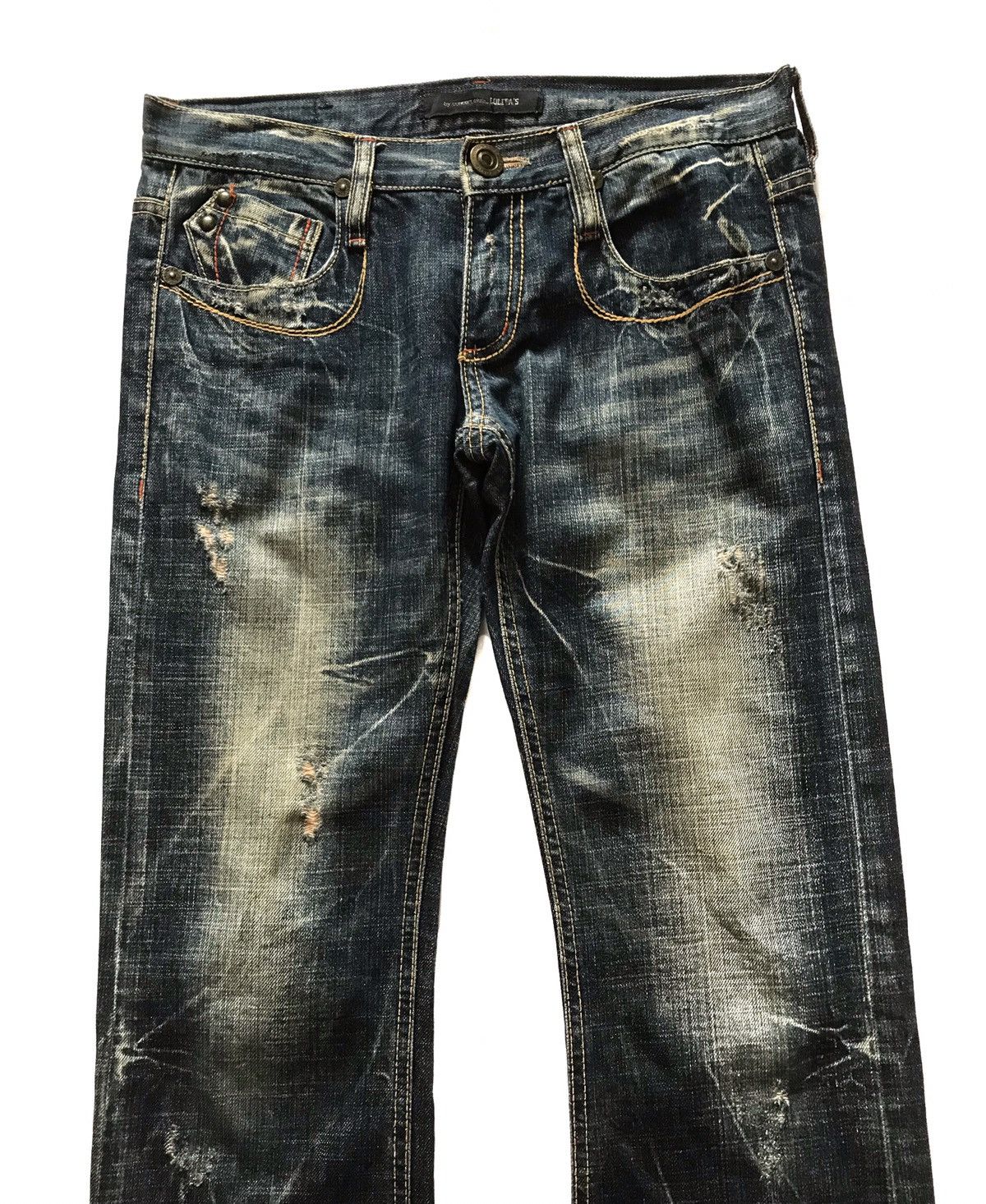 Beauty Beast × If Six Was Nine × Japanese Brand JAPANESE BRAND LOLITA FLARE DISTRESSED JEANS Size US 31 - 2 Thumbnail