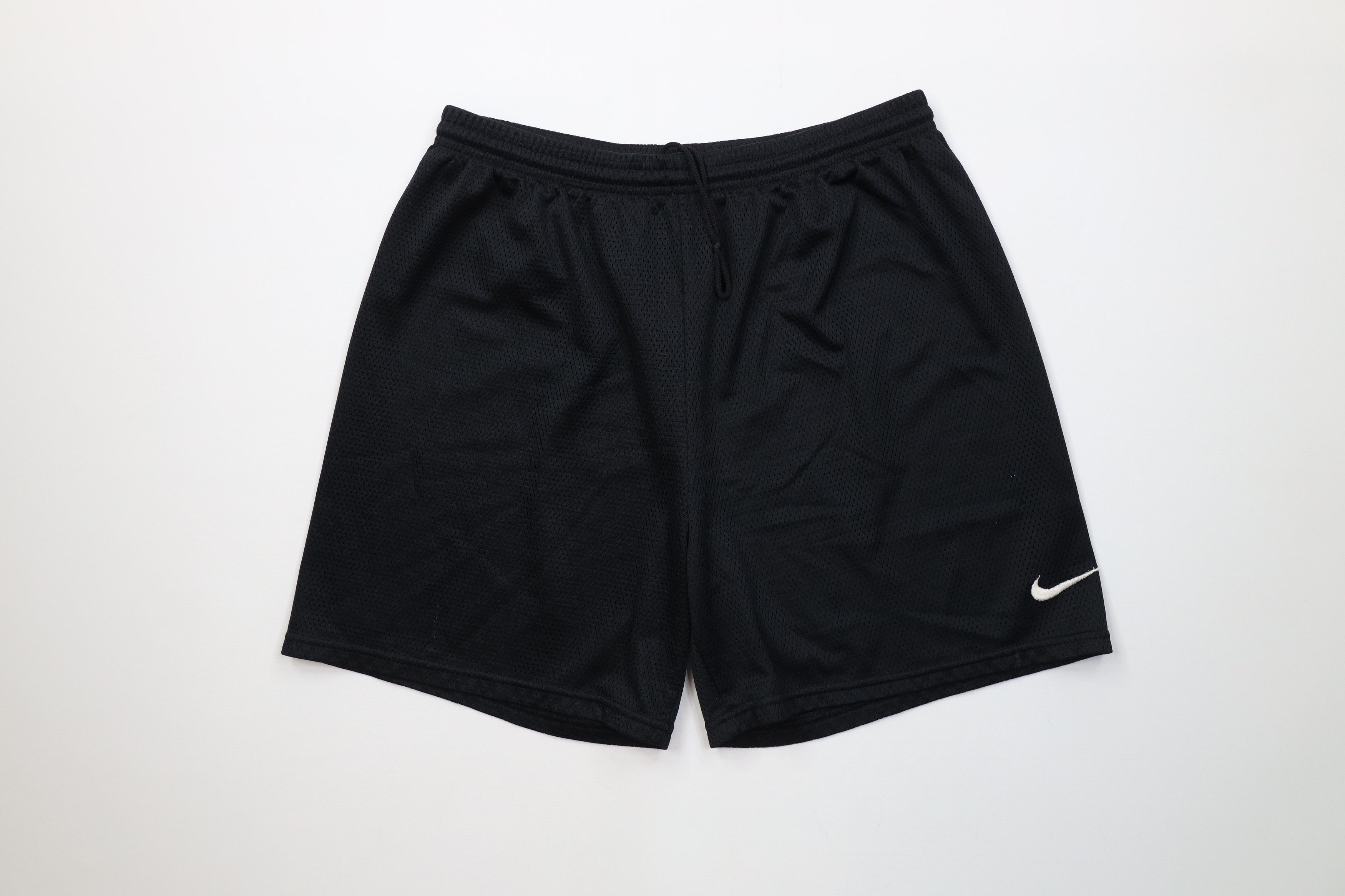 Nike Vintage 90s Nike Mini Swoosh Above Knee Shorts Black Mesh Size US 36 / EU 52 - 1 Thumbnail
