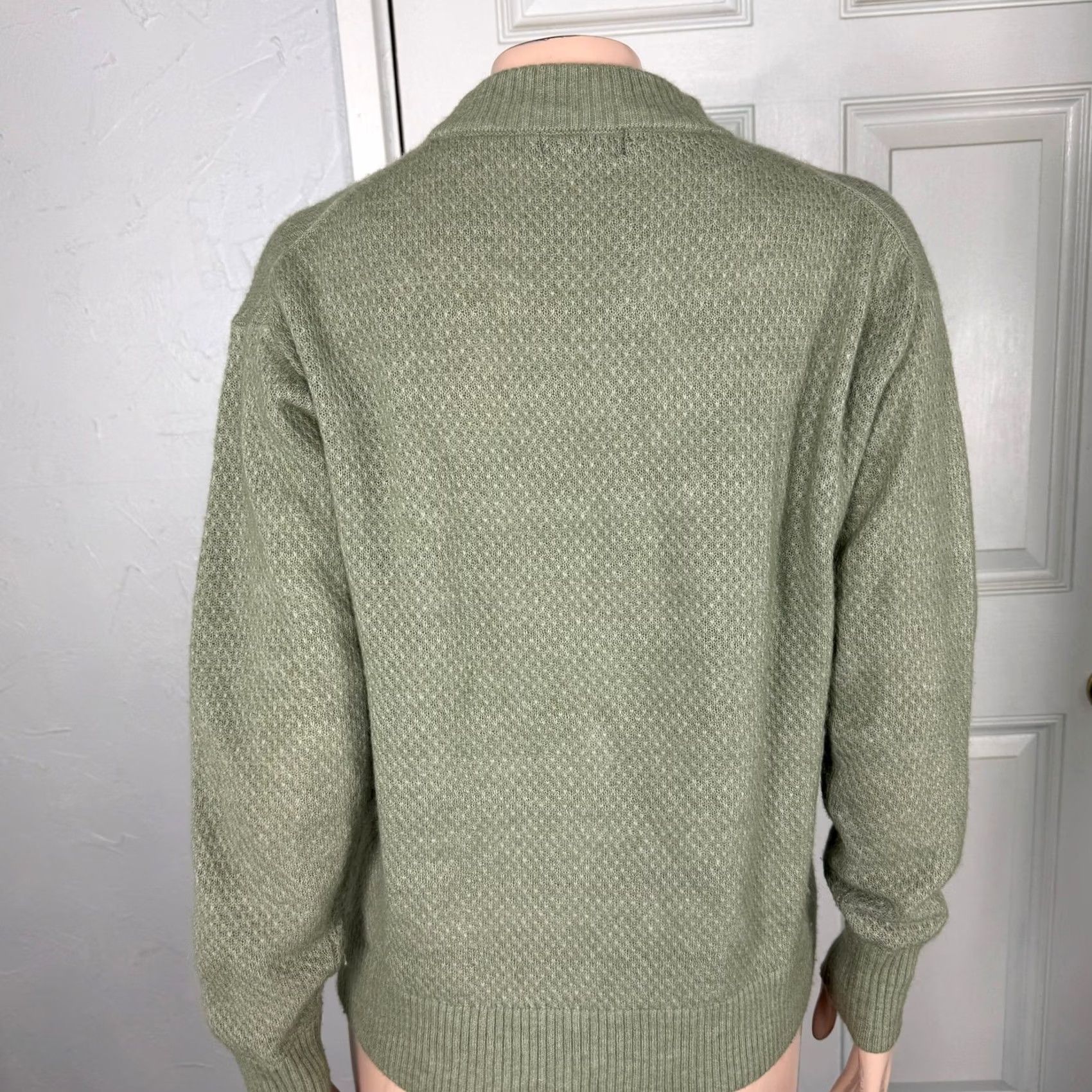 Quince Quince Women's Sweater S Crew Neck Alpaca Wool Knit Solid Green Long Sleeve Pullover Regular Size Small XS? Size S / US 4 / IT 40 - 3 Thumbnail