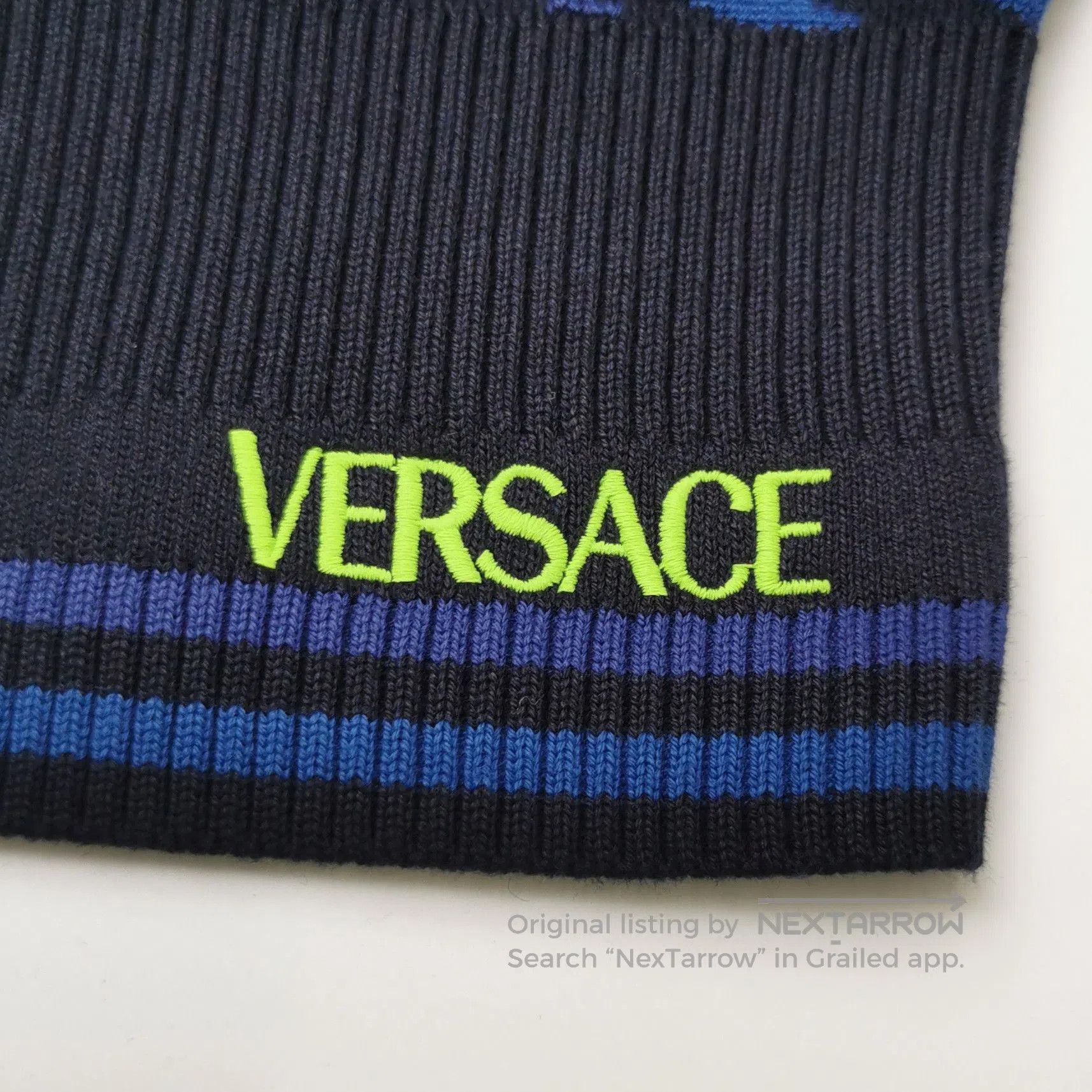 Versace Versace XXL Cotton Color-Block Crewneck Sweater. Size US XXL / EU 58 / 5 - 1 Thumbnail