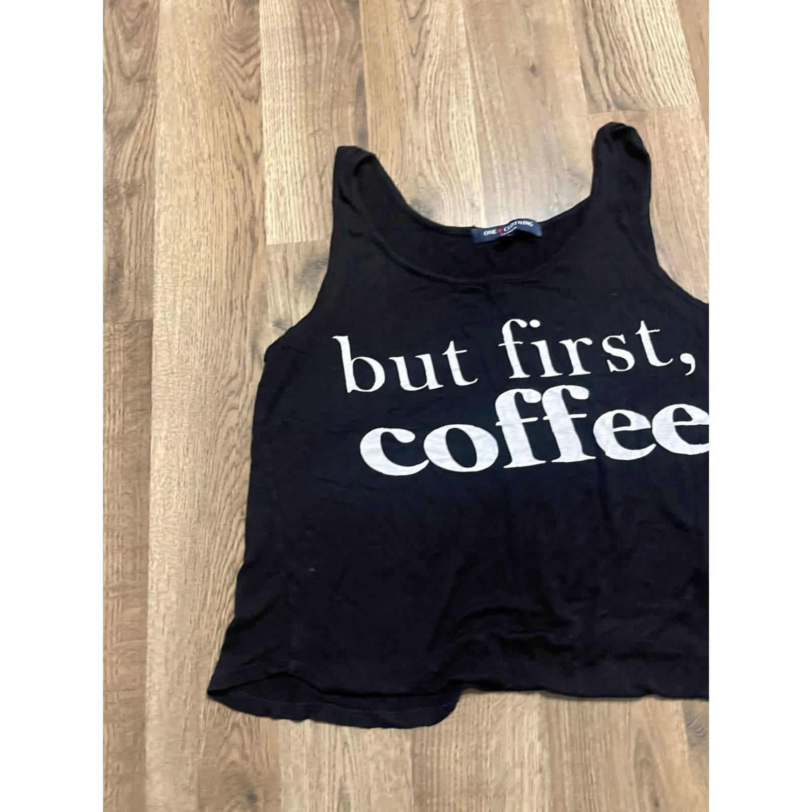 Acme Clothing One Clothing Tank Top Womens Medium Black But First Coffee Tank Size M / US 6-8 / IT 42-44 - 3 Thumbnail