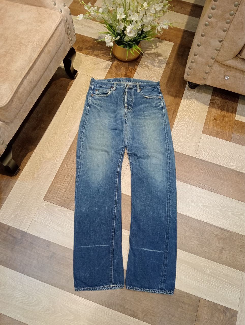 Hysteric Glamour VINTAGE HYSTERIC GLAMOUR KINKY BLUE DENIM SELVEDGE PANTS Size US 32 / EU 48 - 1 Thumbnail