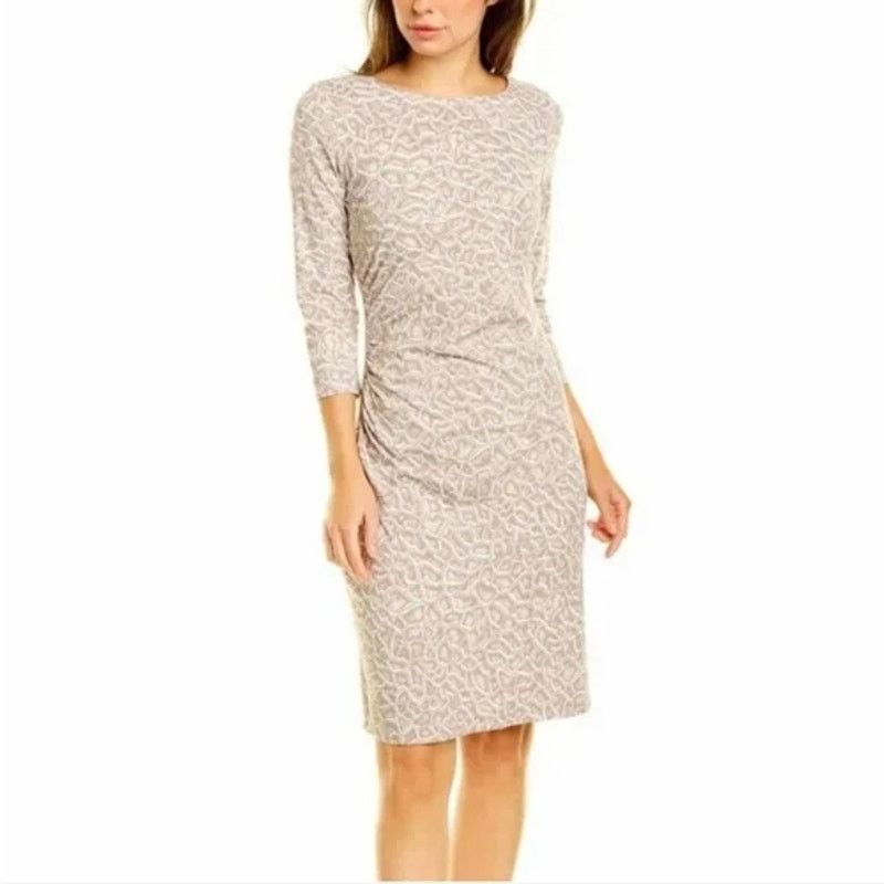 J.McLaughlin J. McLaughlin Sage Mini Naja Dress Tan/Cream Size S / US 4 / IT 40 - 1 Thumbnail