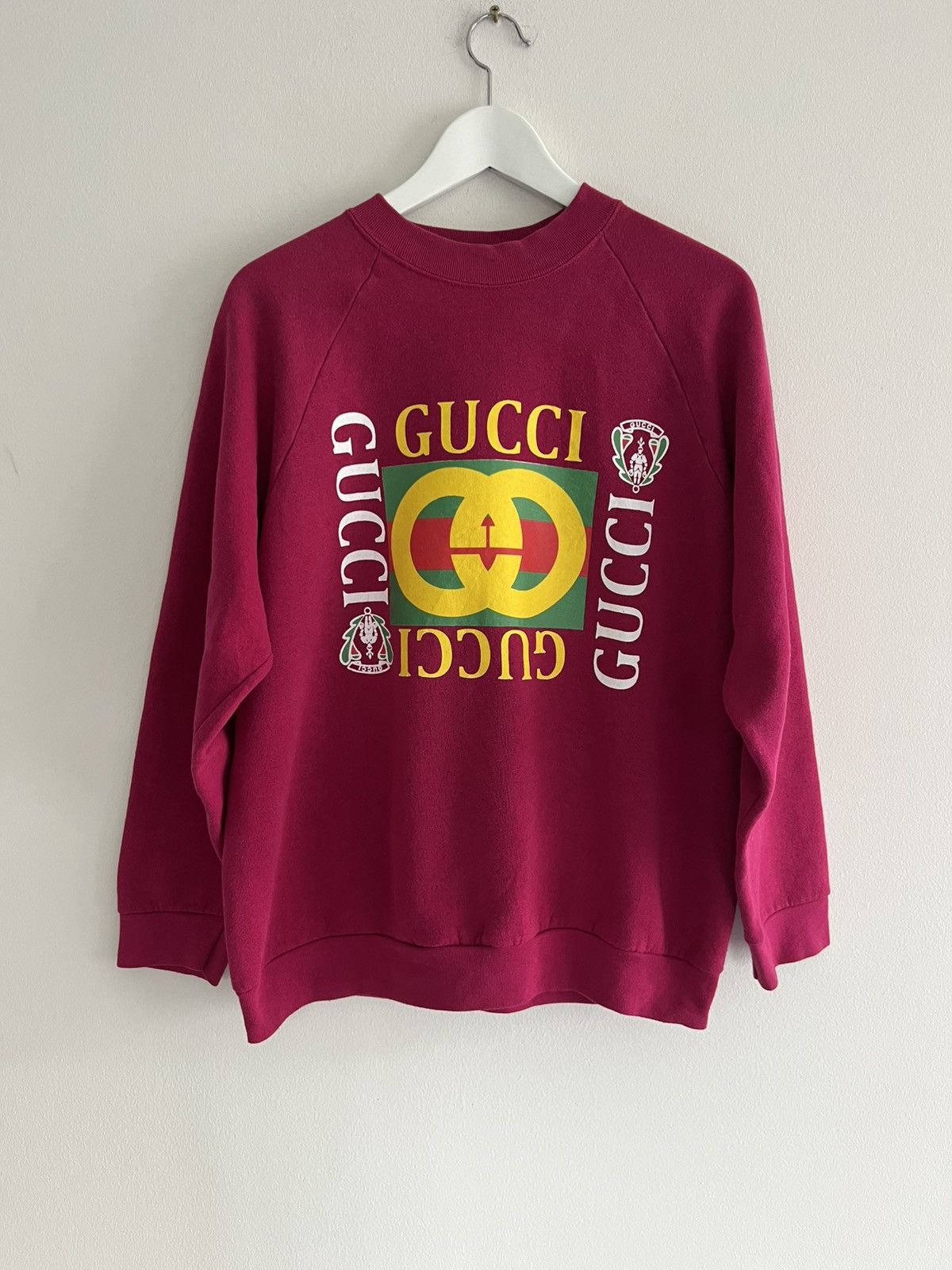 Vintage Vintage - Bootleg Gucci 80s Sweatshirt Size US M / EU 48-50 / 2 - 1 Thumbnail