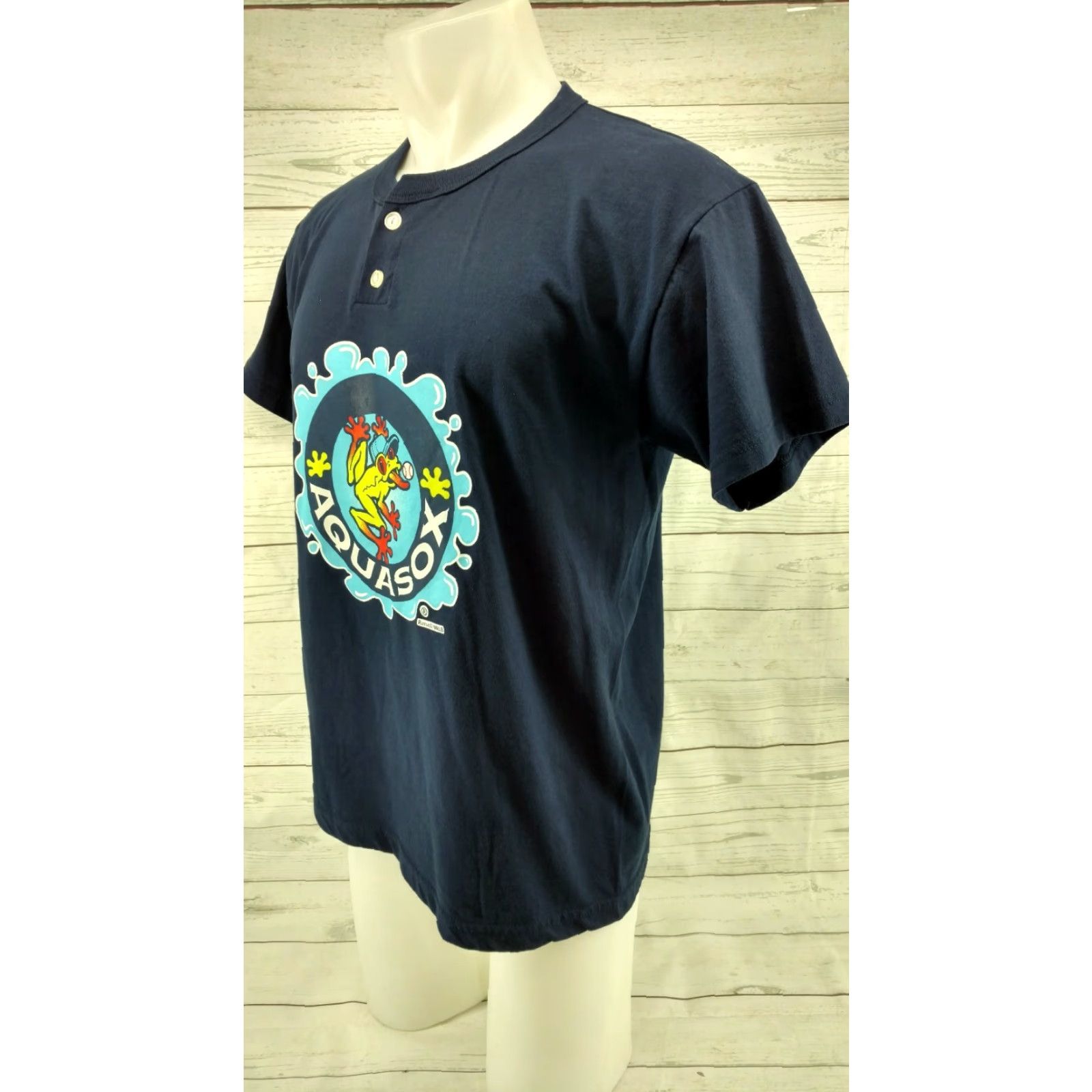 Vintage Russell Men's M Cotton Aquasox Athletic T-Shirt Navy Blue Shirt Athletic Mens Size US M / EU 48-50 / 2 - 3 Thumbnail