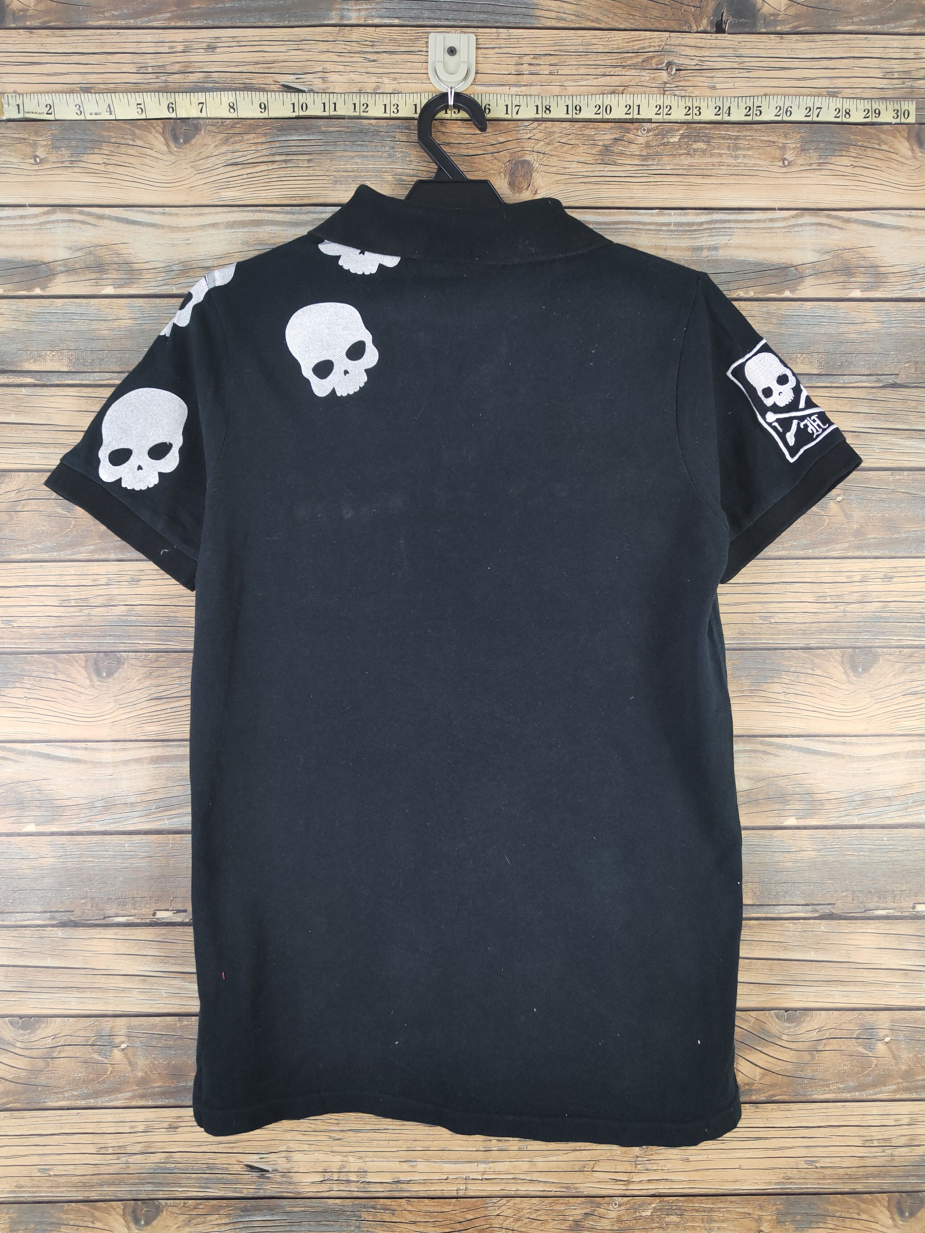 HYDROGEN DL Hydrogen skull Black Polo Shirts #1716 Size US S / EU 44-46 / 1 - 8 Thumbnail