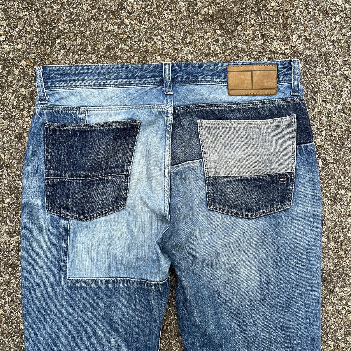Tommy Hilfiger Tommy Hilfiger Hudson Straight Fit Patched Blue Denim Jeans Size US 33 - 14 Thumbnail
