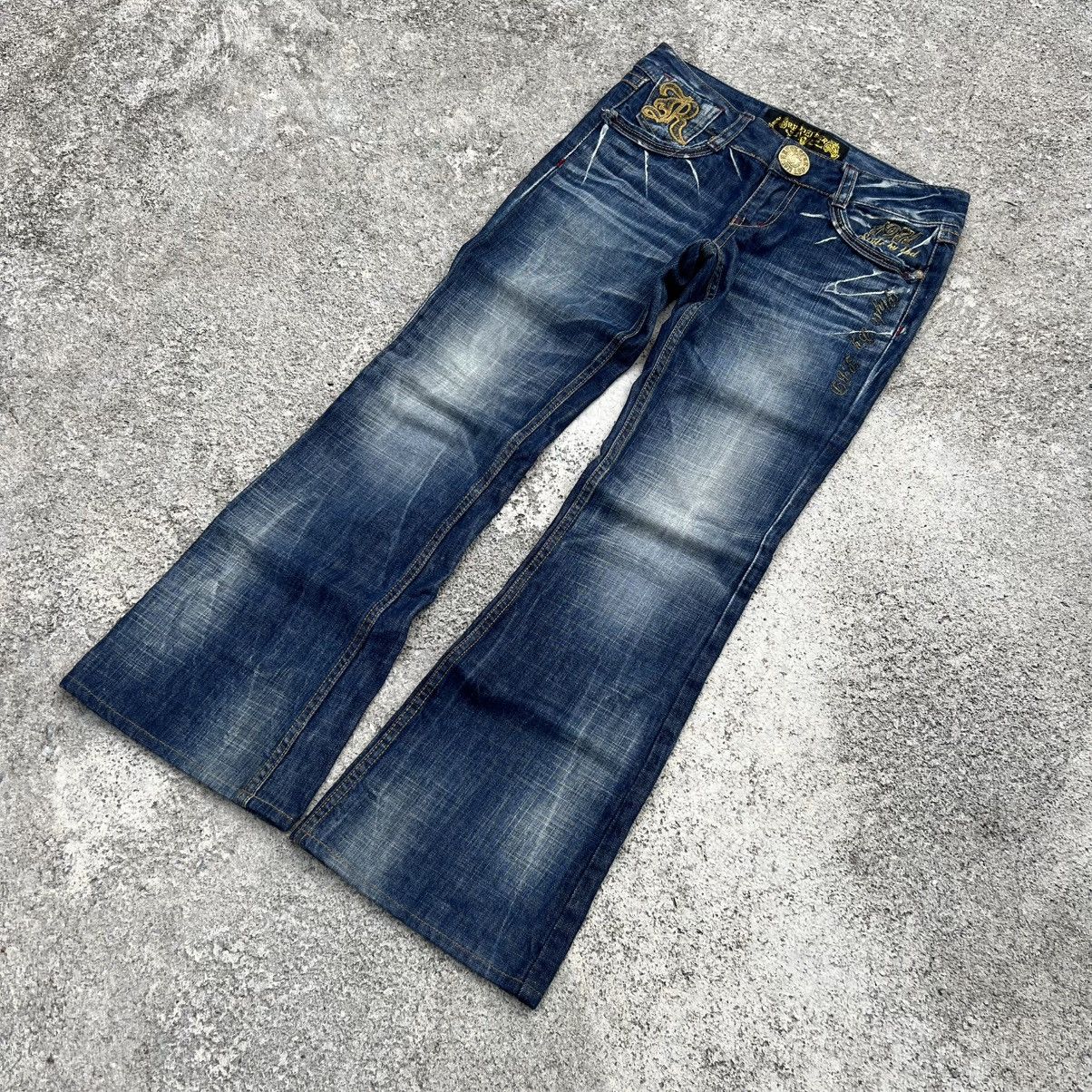 Japanese Brand “REDPEPPER” ACID WASH FLARE JEANS Size 28" / US 6 / IT 42 - 2 Thumbnail