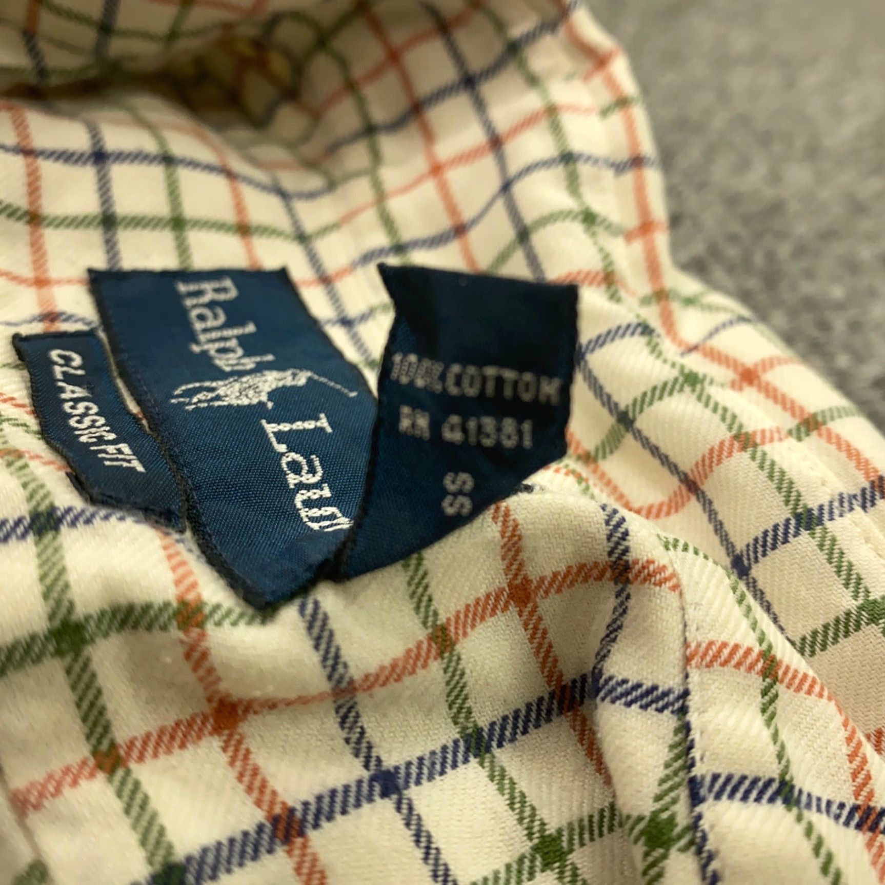 Ralph Lauren Ralph Lauren Mens Shirt Large Beige Plaid Long Sleeve Button-Up Classic Fit 100% Cotton Multicolor Size US L / EU 52-54 / 3 - 5 Thumbnail