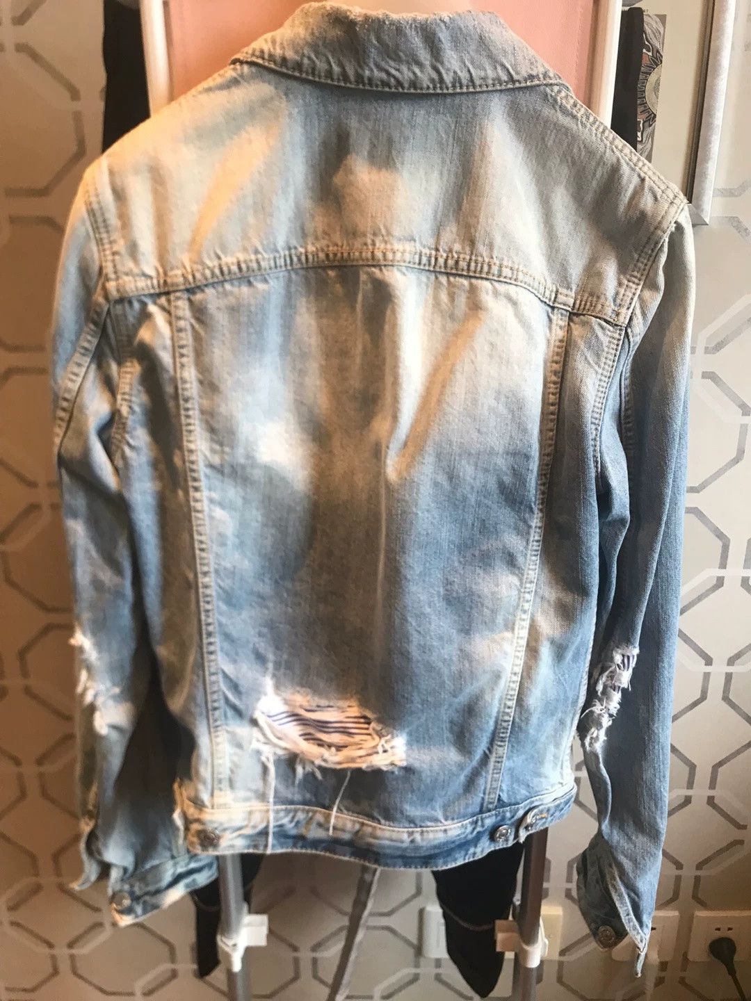 Dsquared2 Dsquared2 Light Blue Distressed Denim Jacket Size US S / EU 44-46 / 1 - 4 Thumbnail
