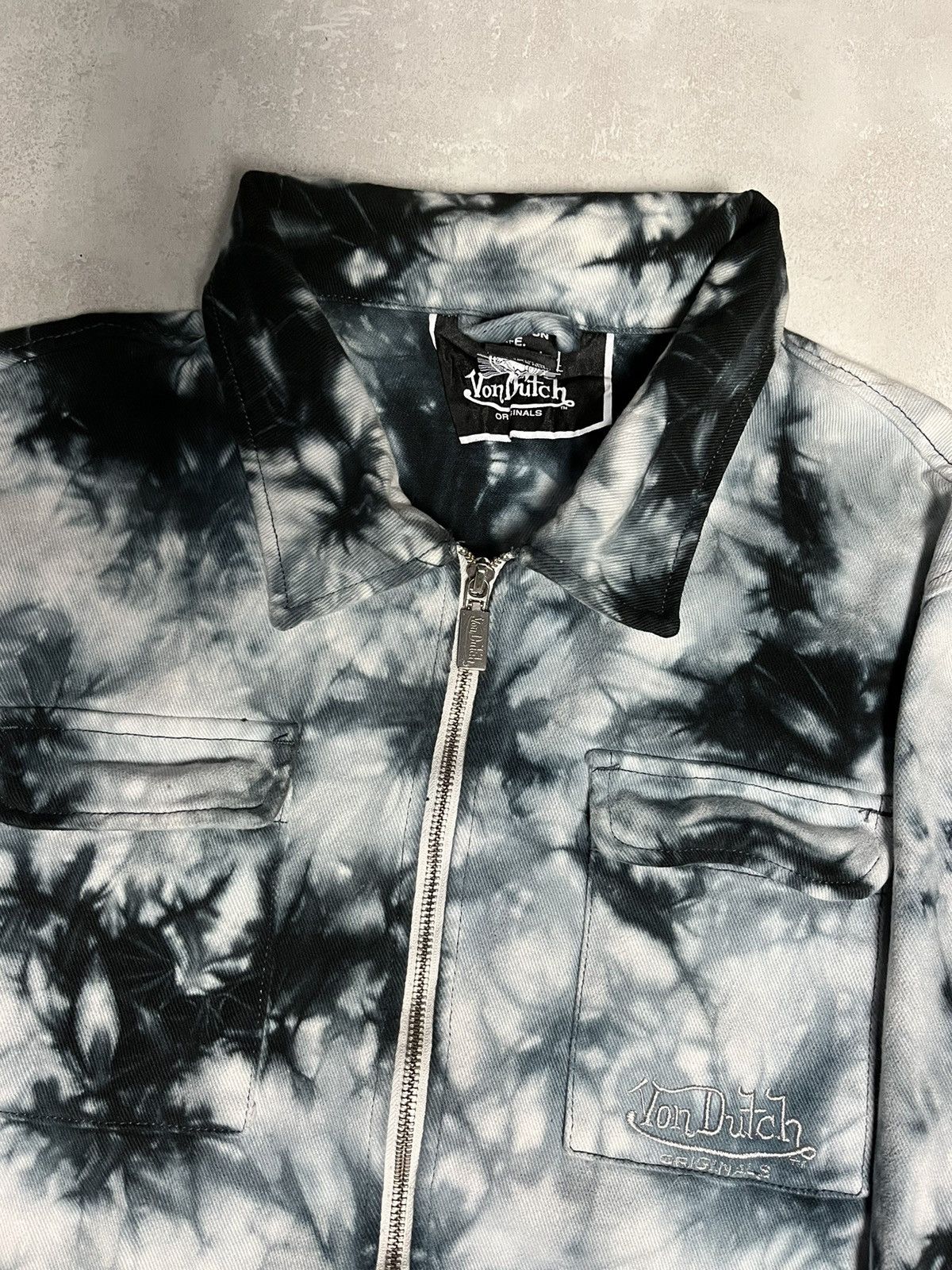 Von Dutch Vintage Von Dutch Kami Denim Tie Dye Jacket Size US L / EU 52-54 / 3 - 5 Thumbnail