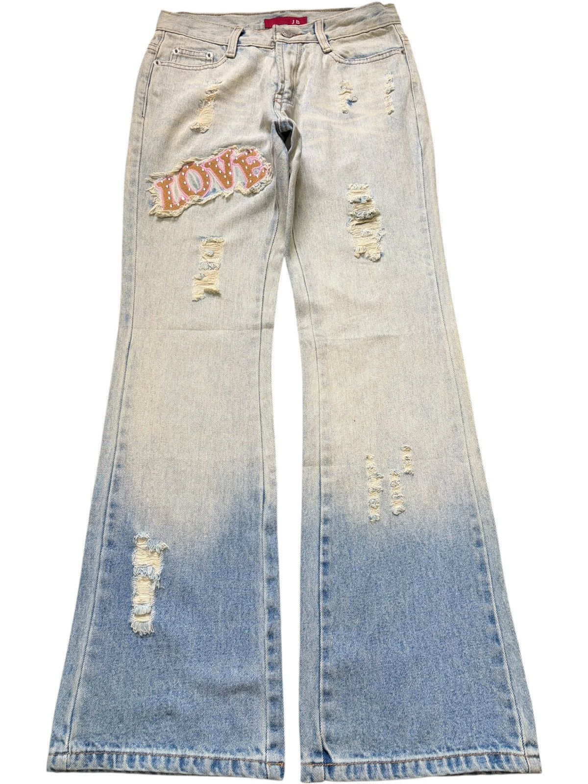 Hysteric Glamour Vintage Japanese Brand Embellish Distress Flare Jeans Size 27" / US 4 / IT 40 - 1 Thumbnail