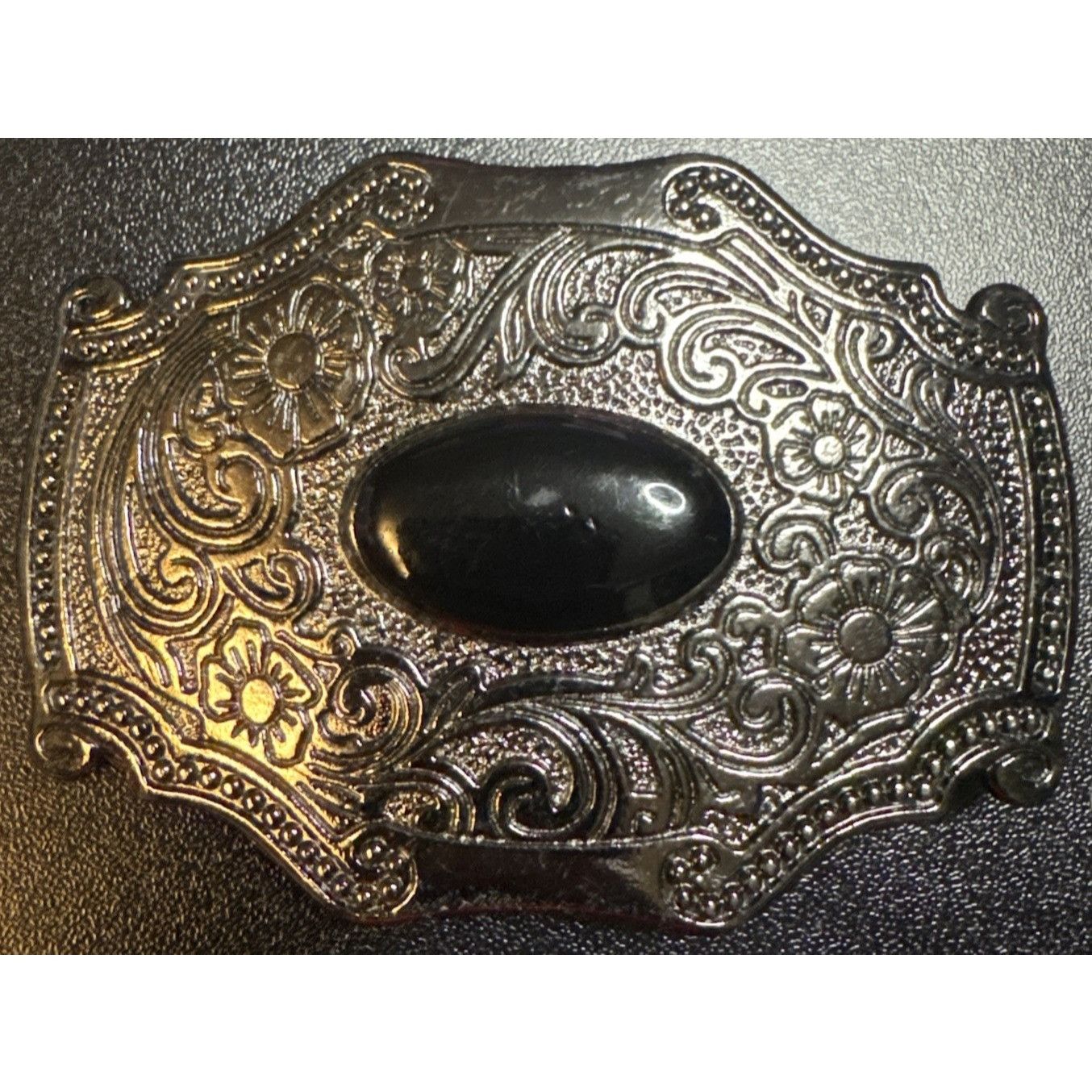 Other Vintage Style BLACK STONE**** FASHION UNISEX BELT BUCKLE Size ONE SIZE - 1 Thumbnail