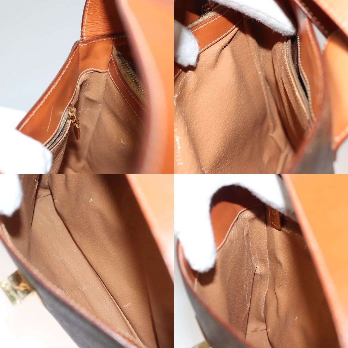 Celine CELINE Macadam Canvas Shoulder Bag Pvc Leather Brown Gold Size ONE SIZE - 12 Thumbnail