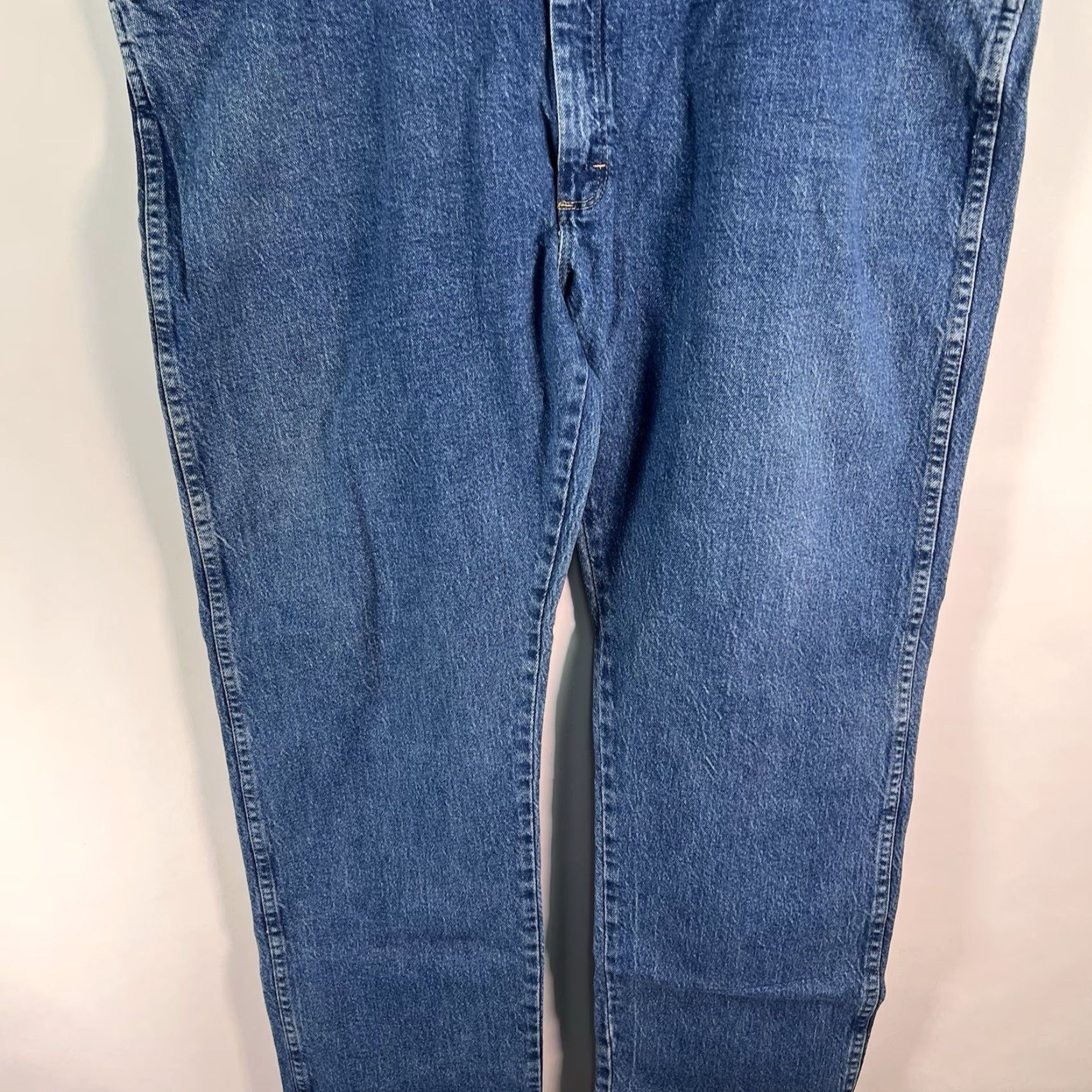 Wrangler VINTAGE Wrangler Regular Fit Straight Denim Jean Men’s Size 46 X 30 Blue - Wrangler Jeans, Denim, 5-Pocket, Regular, 46, 30, Blue, Men's Jeans Size US 30 / EU 46 - 3 Thumbnail