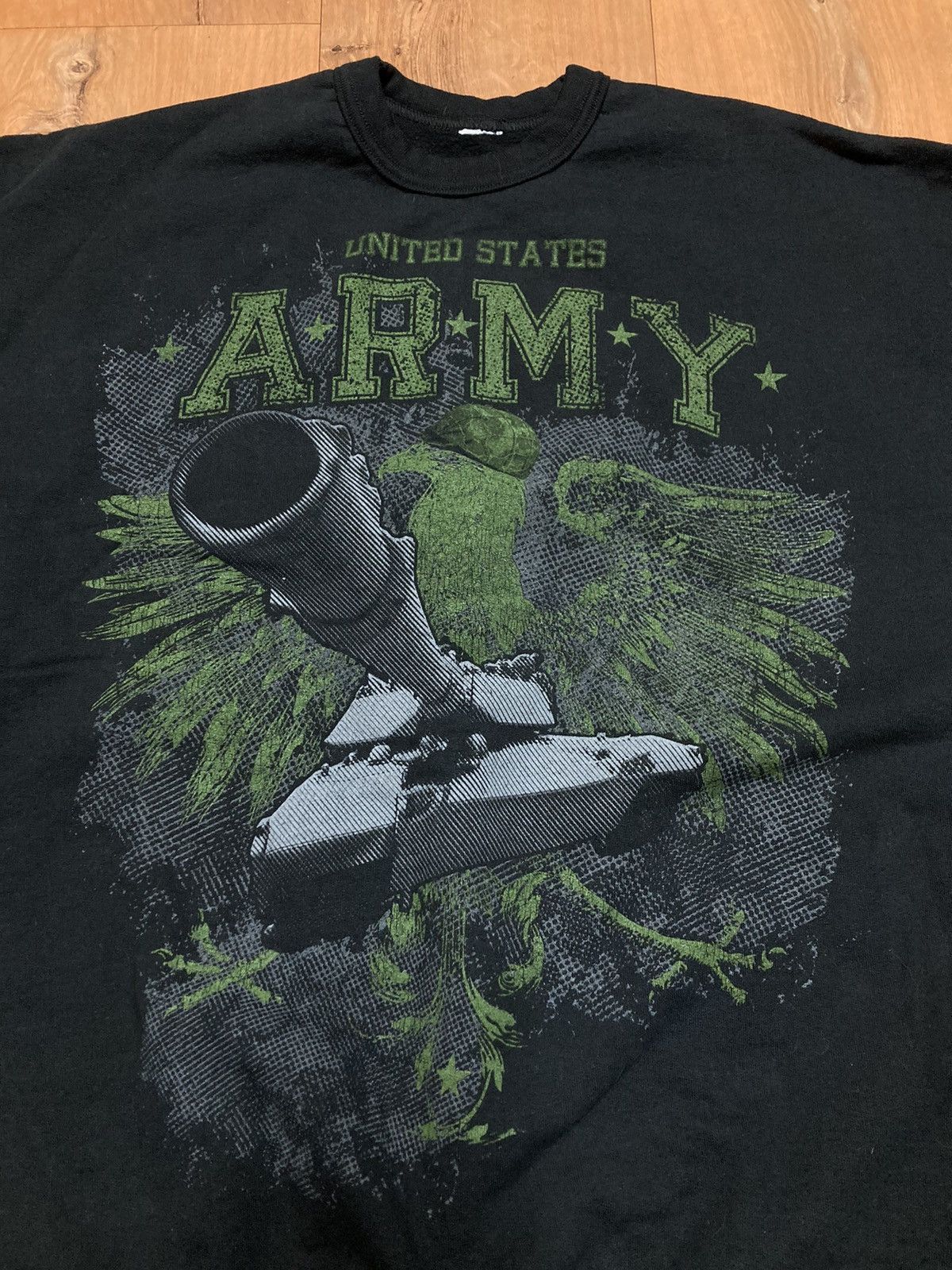 Vintage 90s Army United States Sweater Vintage Tank Graphic Size US L / EU 52-54 / 3 - 3 Thumbnail