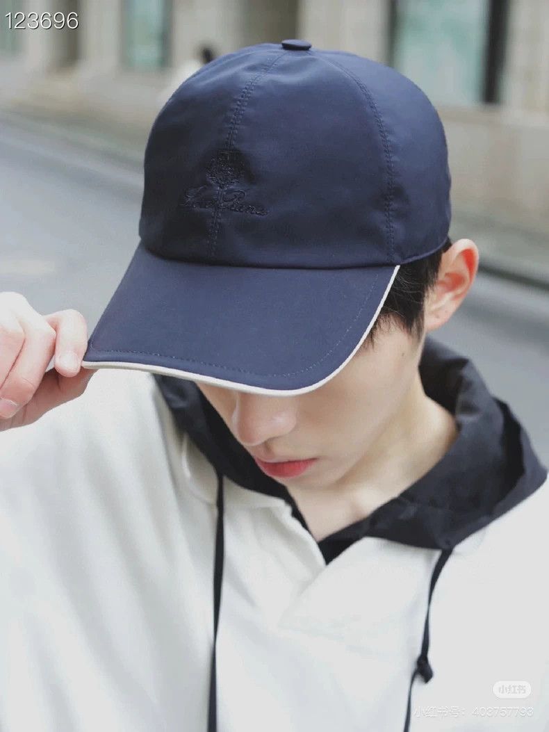 Loro Piana LORO PIANA sizeS Blue and white tech fabric baseball cap Size ONE SIZE - 8 Thumbnail