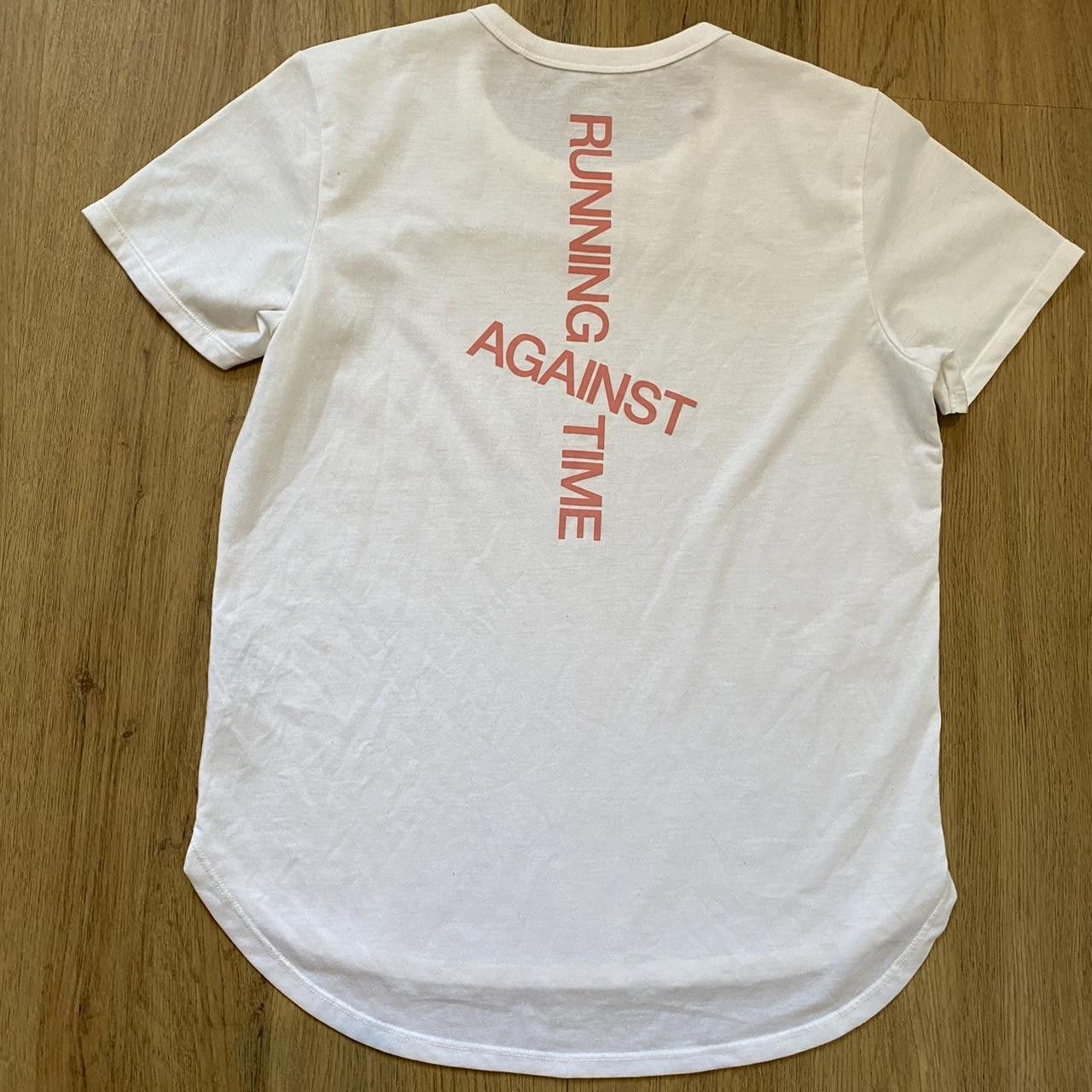 Uniqlo Uniqlo Sprzny White and pink cycling t-shirt Size US M / EU 48-50 / 2 - 2 Thumbnail