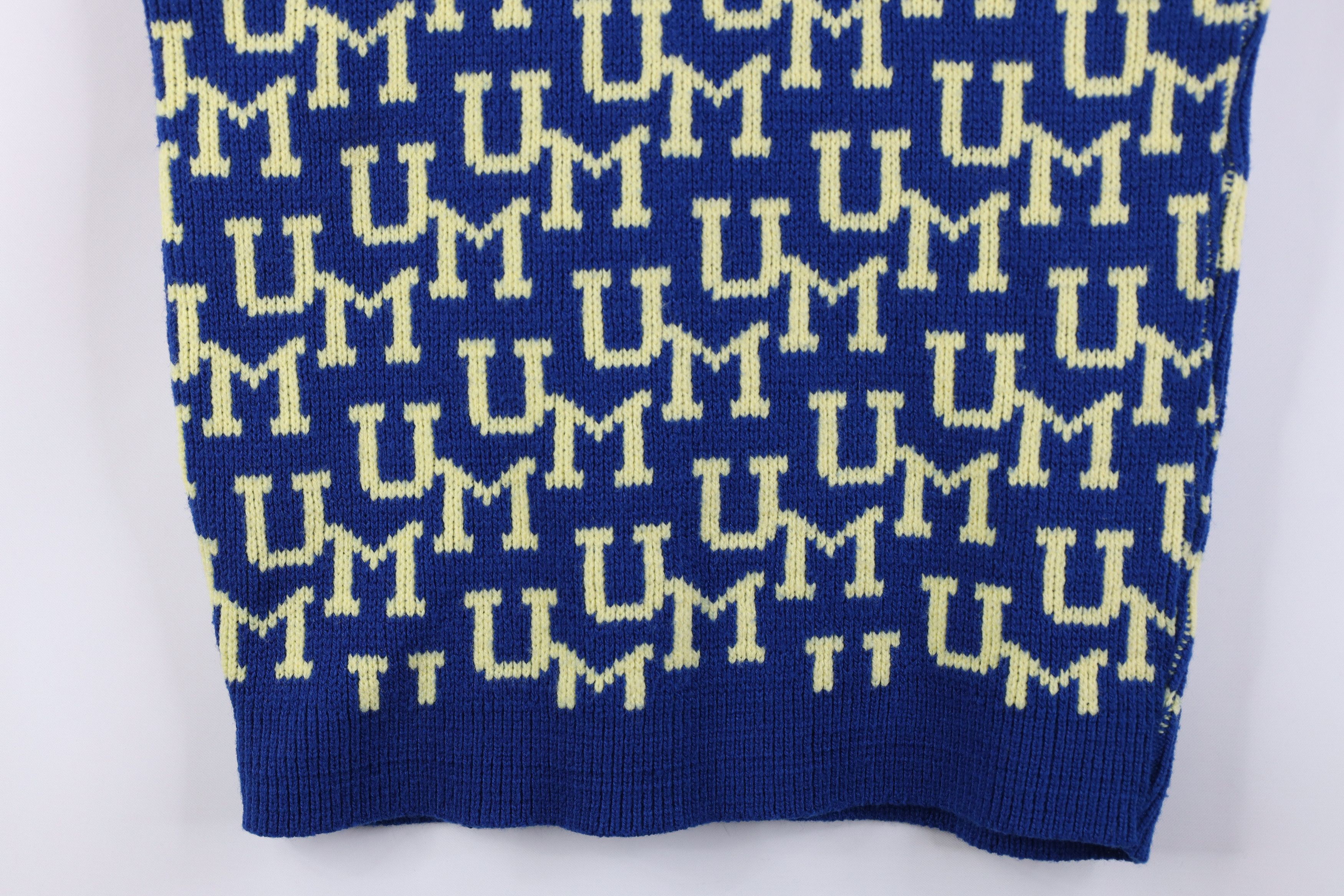 Vintage Vintage 70s University of Michigan All Over Sweater Vest Size S / US 4 / IT 40 - 9 Thumbnail