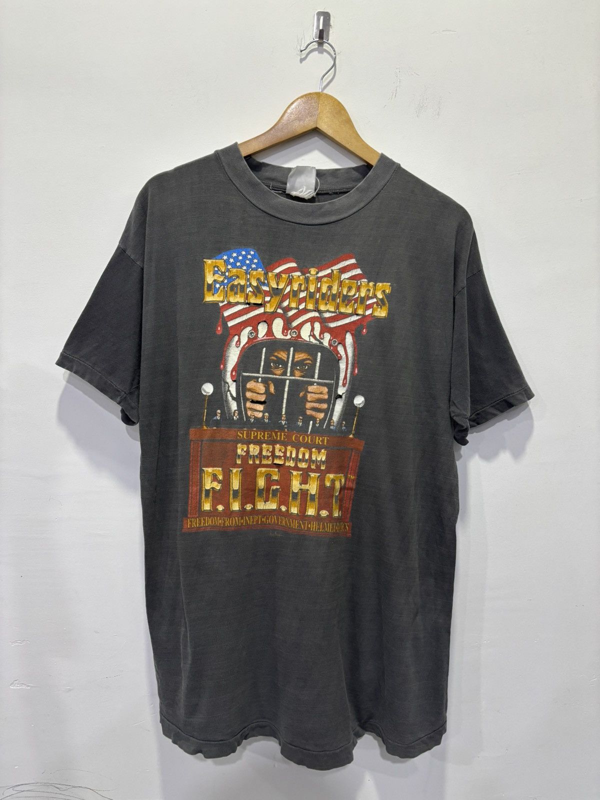 Vintage Vintage Easyriders Freedom Fight Tshirt Size US L / EU 52-54 / 3 - 1 Thumbnail