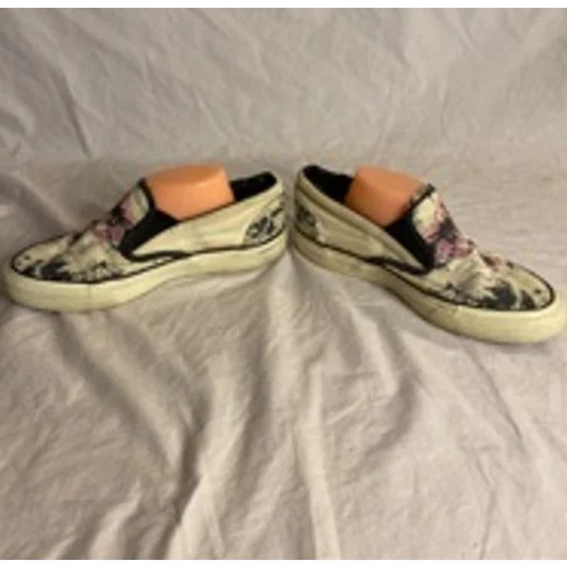 Converse Distressed Butterfly Print Converse Slip-On Sneakers 7.5 Size US 7.5 / IT 37.5 - 4 Thumbnail