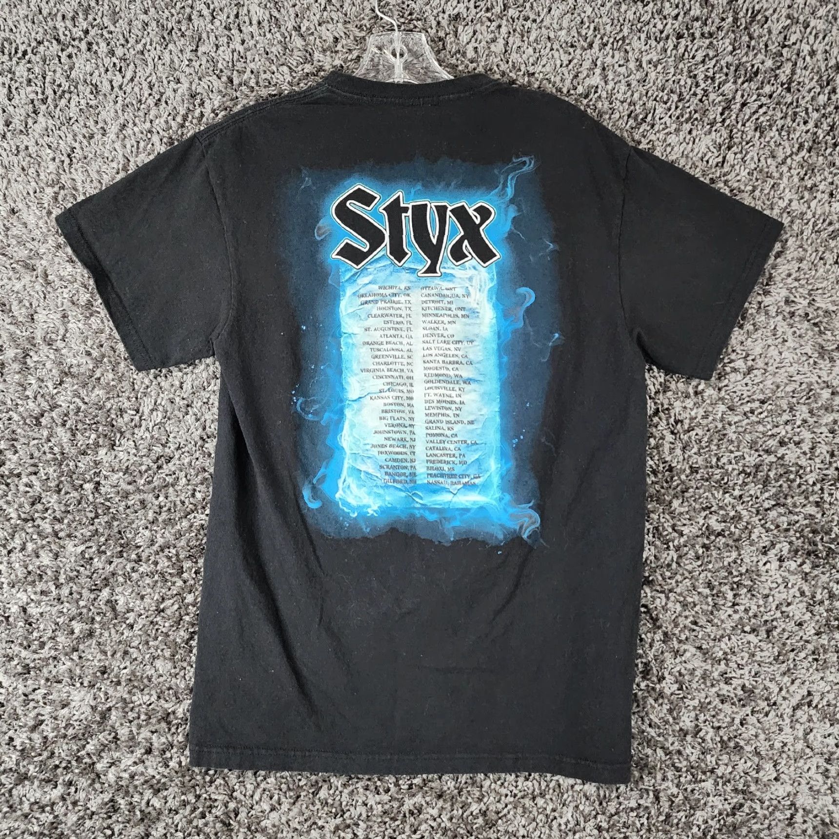 Delta VINTAGE Delta Styx Tour Graphic Tee Womens Short Sleeve V-Neck Size M Black Band Size 32" / US 10 / IT 46 - 6 Thumbnail