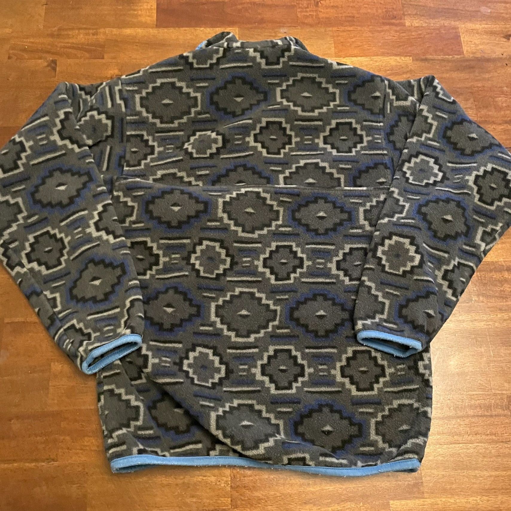 Patagonia Patagonia Synchilla Snap-T Aztec Fleece Pullover Jacket XS-XL Blue Logo Mens Pullover Aztec Wave Print Size US L / EU 52-54 / 3 - 4 Thumbnail