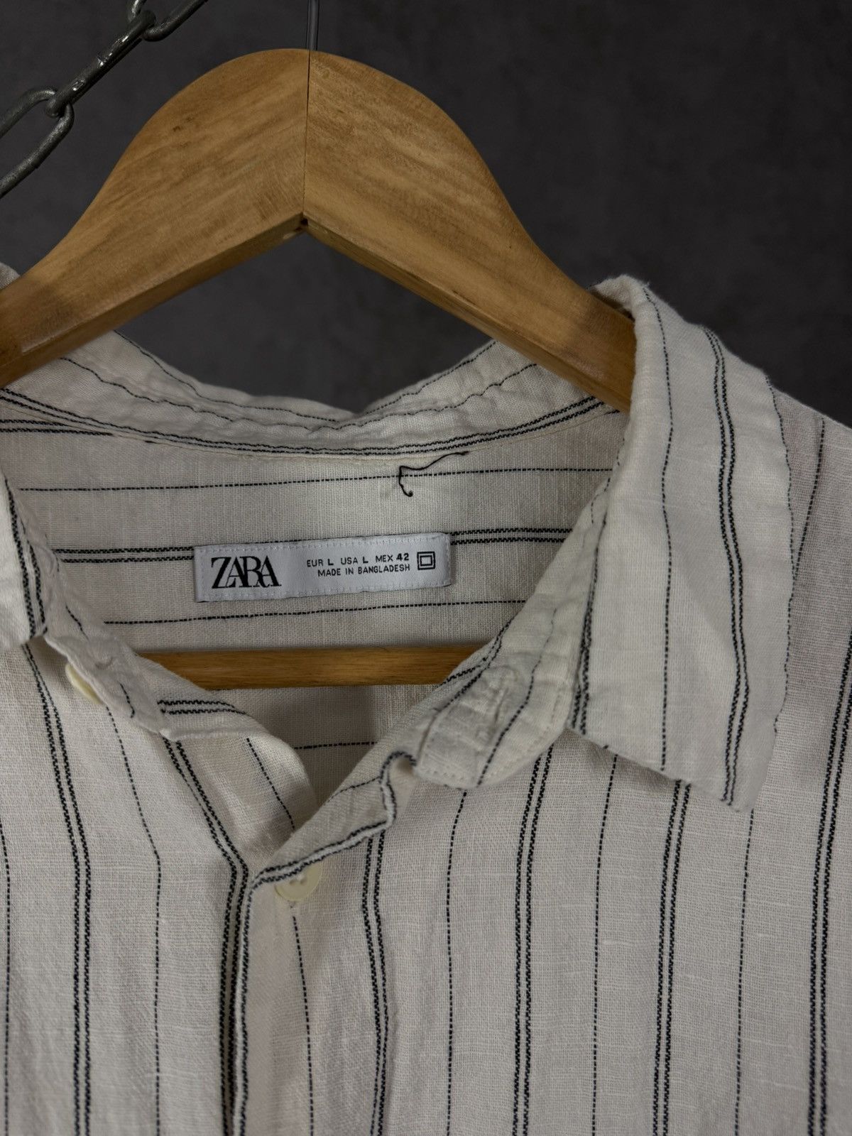 Zara Zara Man designer linen shirt Size US L / EU 52-54 / 3 - 3 Thumbnail