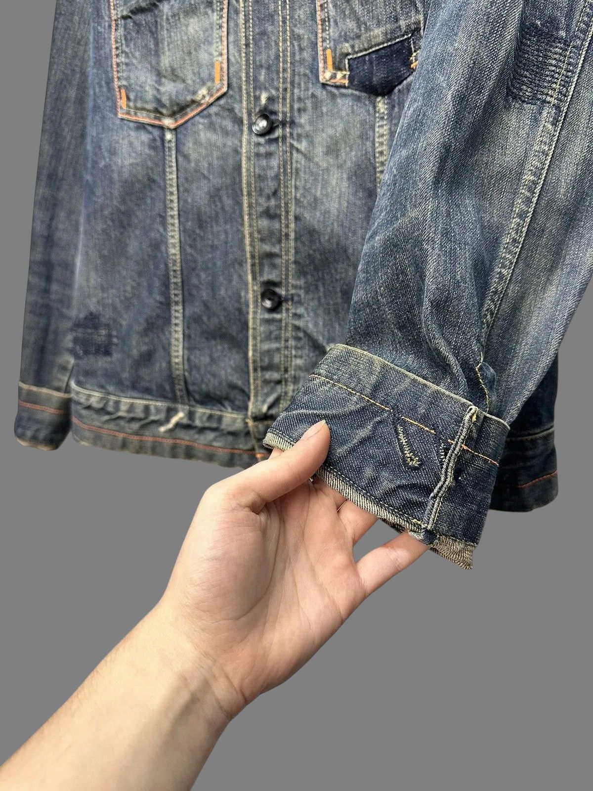 Diesel G-Star Raw Denim Jacket Distressed Workwear 2000s Size US L / EU 52-54 / 3 - 9 Thumbnail