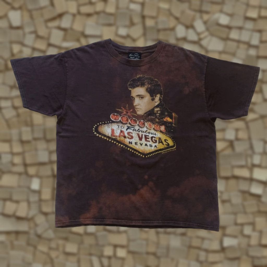 Vintage VINTAGE ELVIS PRESLEY T-SHIRT 90s Y2K DISTRESSED GRAPHIC BROWN MEN XL SZ XL ROCK TOUR BROWN T SHIRT Size US XL / EU 56 / 4 - 1 Thumbnail