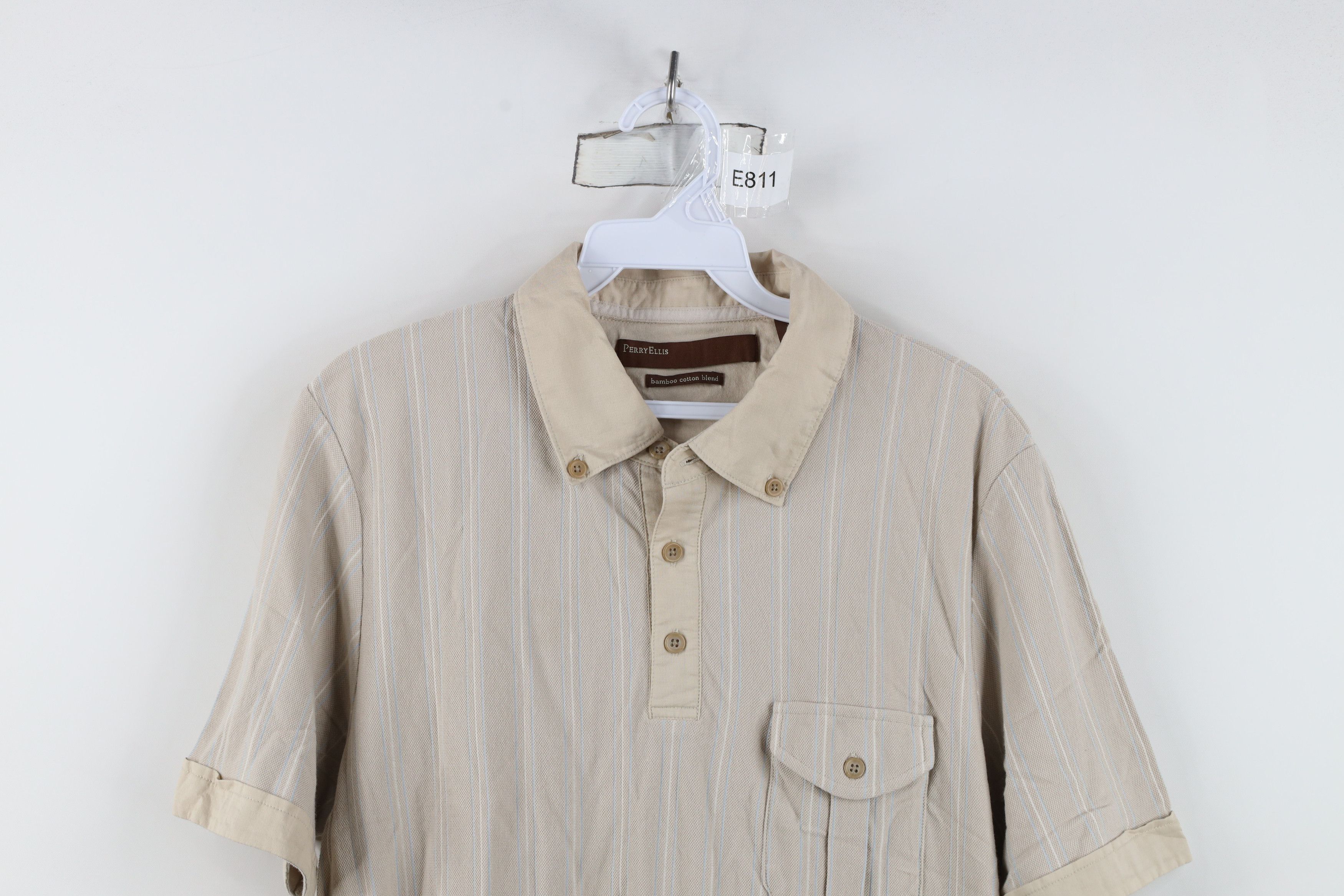 Vintage Vintage Streetwear Cotton Striped Button Down Polo Shirt Size US L / EU 52-54 / 3 - 2 Thumbnail